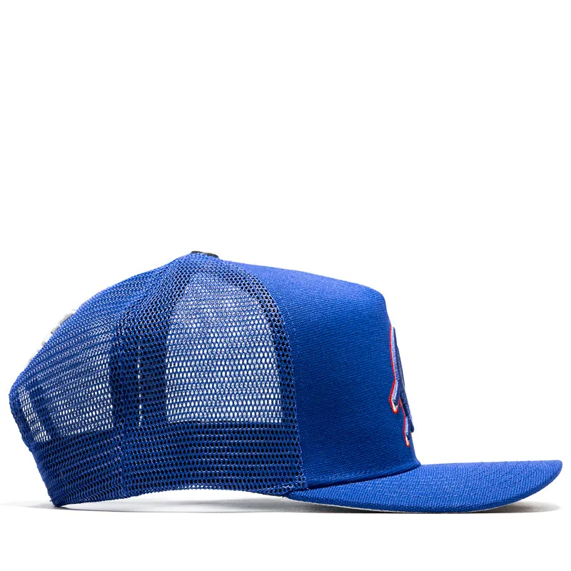 Godspeed New York GS Logo Trucker Hat - Blue/Orange