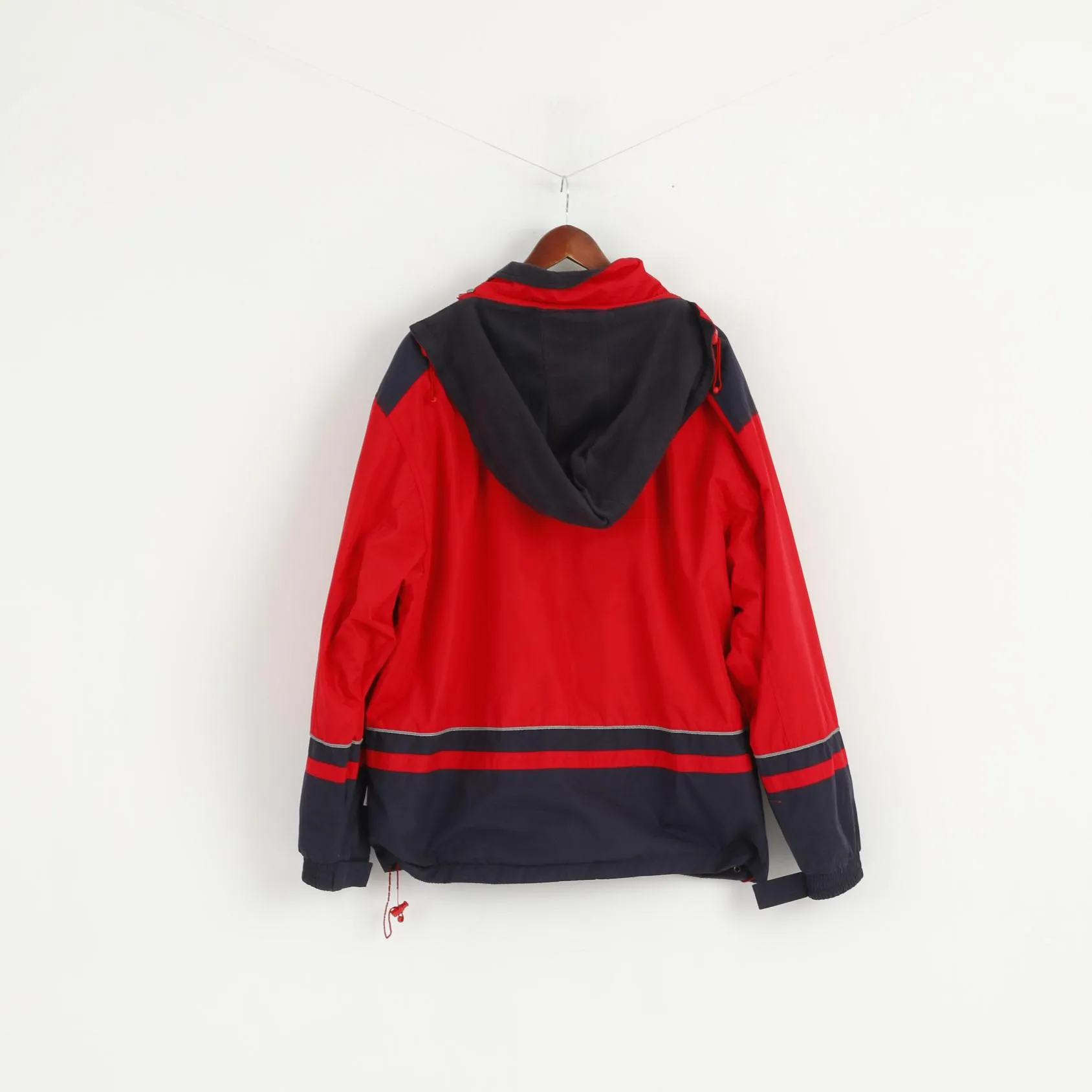 Gogo Sports San Francisco Men XXL Jacket Red Grey Reversible Hooded Casual Top