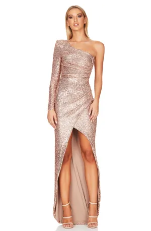 Gold Sierra Sequin Gown by Nookie