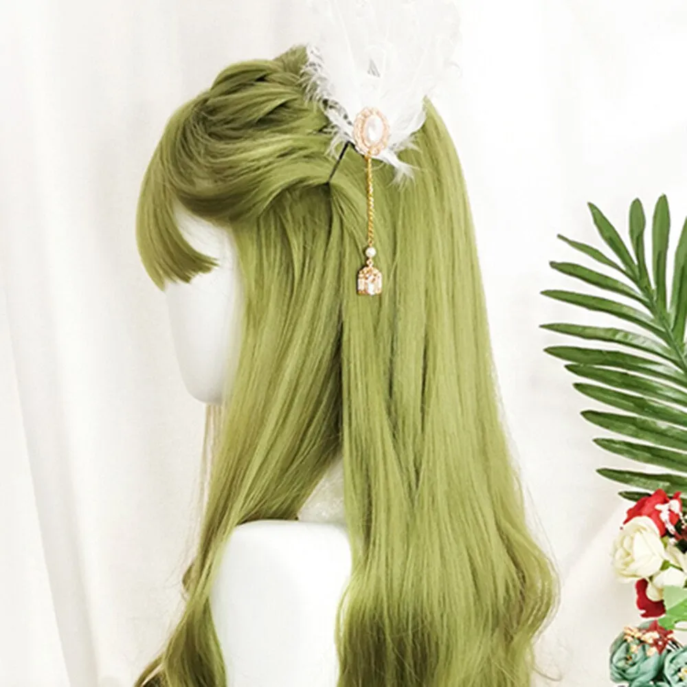 Green Long Wavy Cosplay Wig