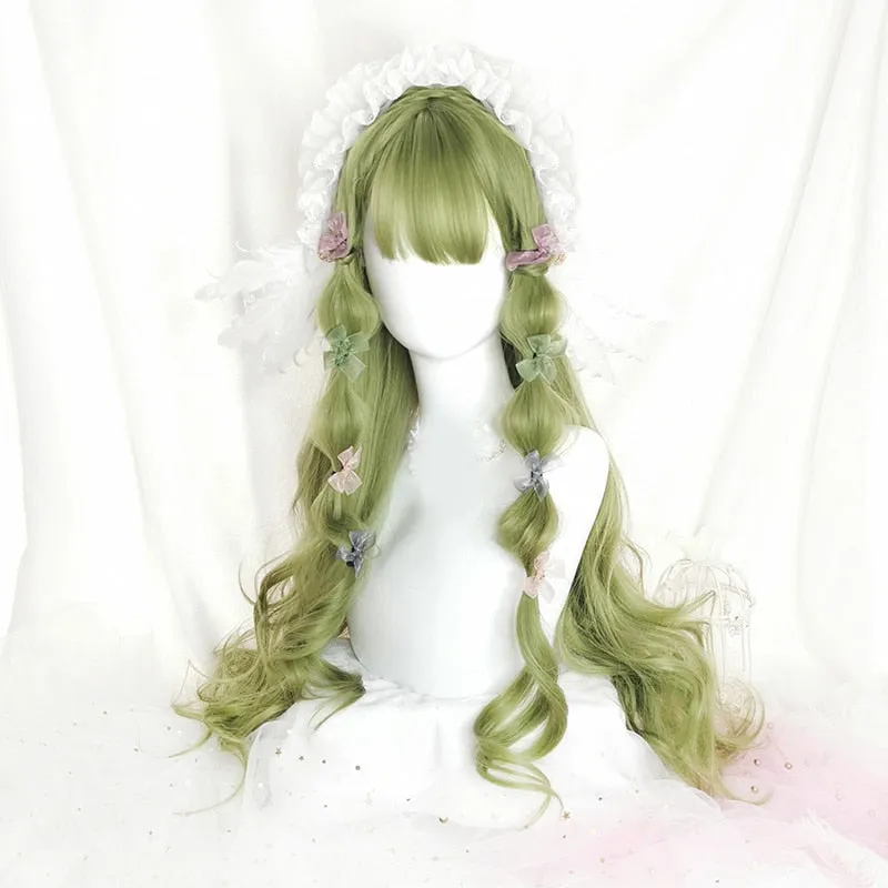 Green Long Wavy Cosplay Wig