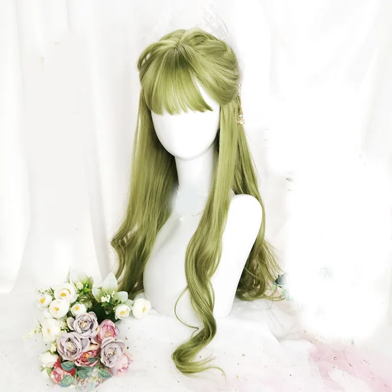 Green Long Wavy Cosplay Wig