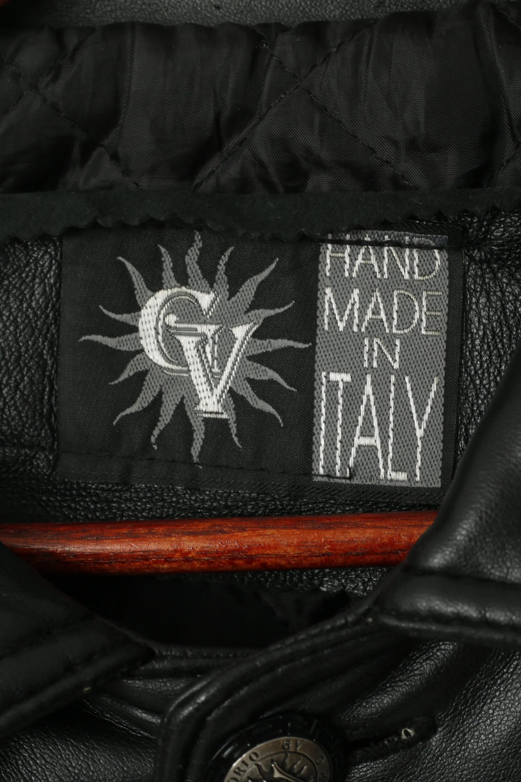 GV Emporio Men L Jacket Black Hand Made In Italy Soft Buttoned Casual Top