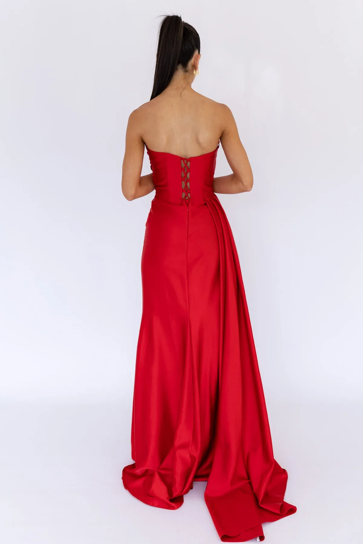 Harper Corset Gown Red by HSH