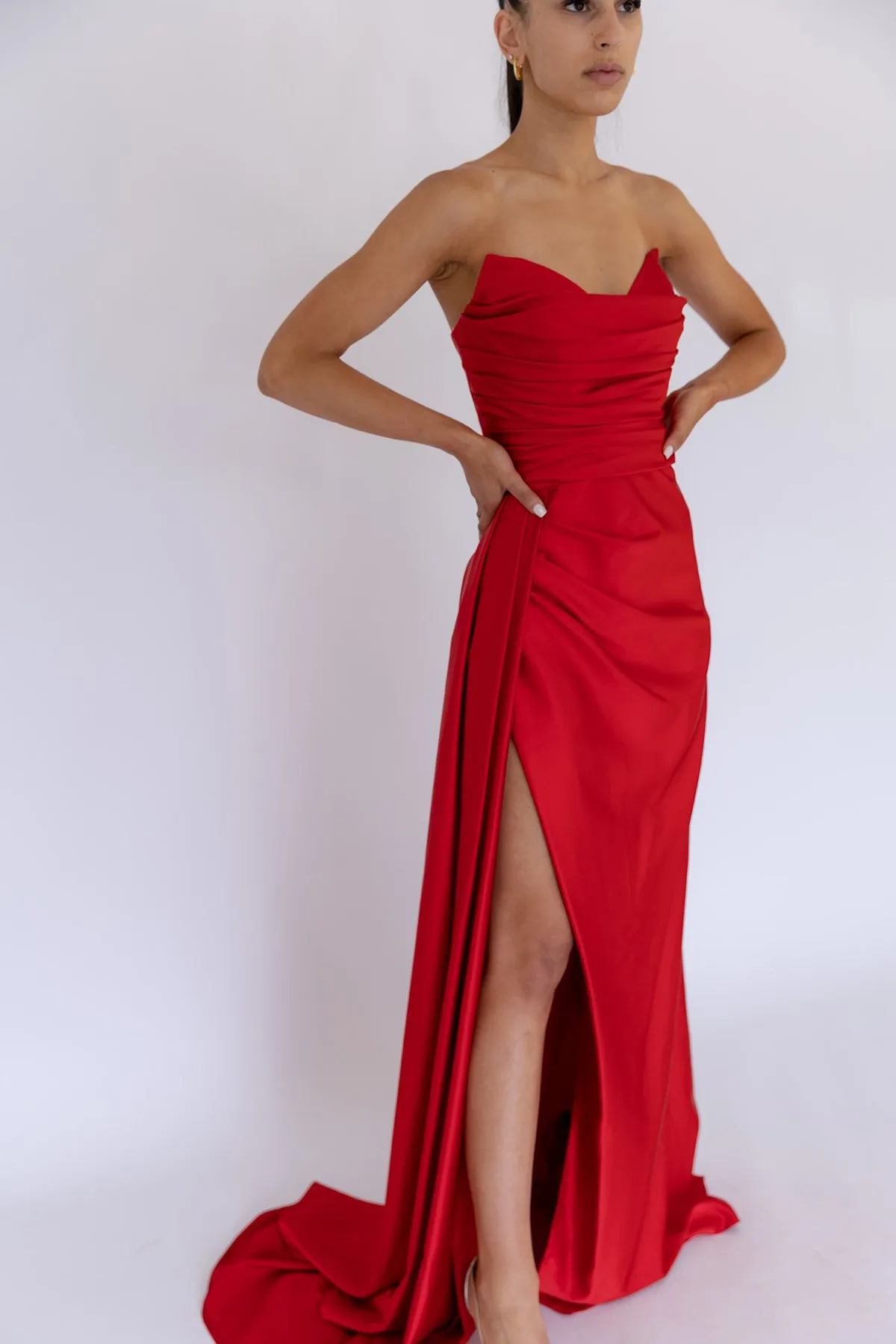Harper Corset Gown Red by HSH