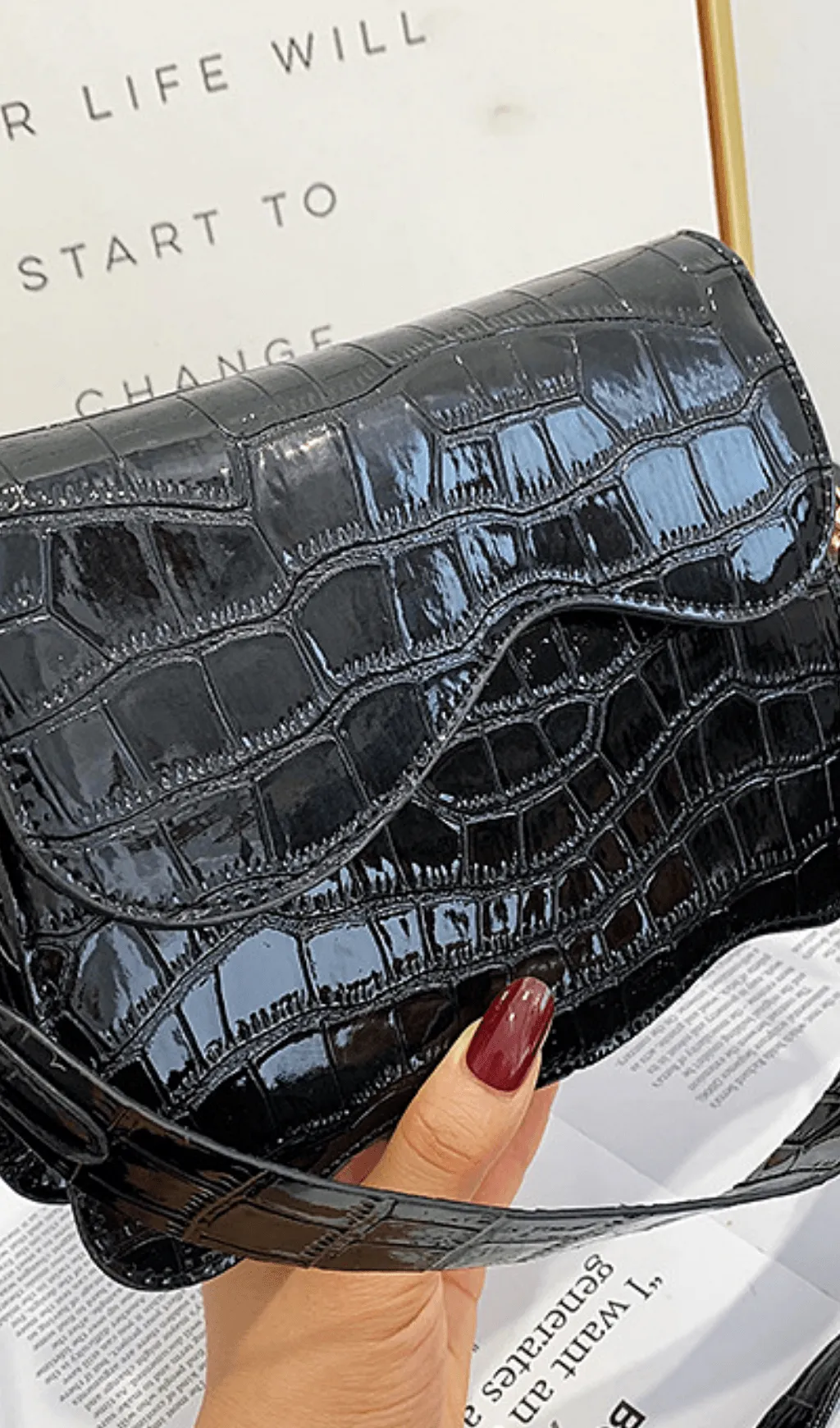 HEADLINE VINTAGE TEXTURE UNDERARM BAG Gloria Lanvin