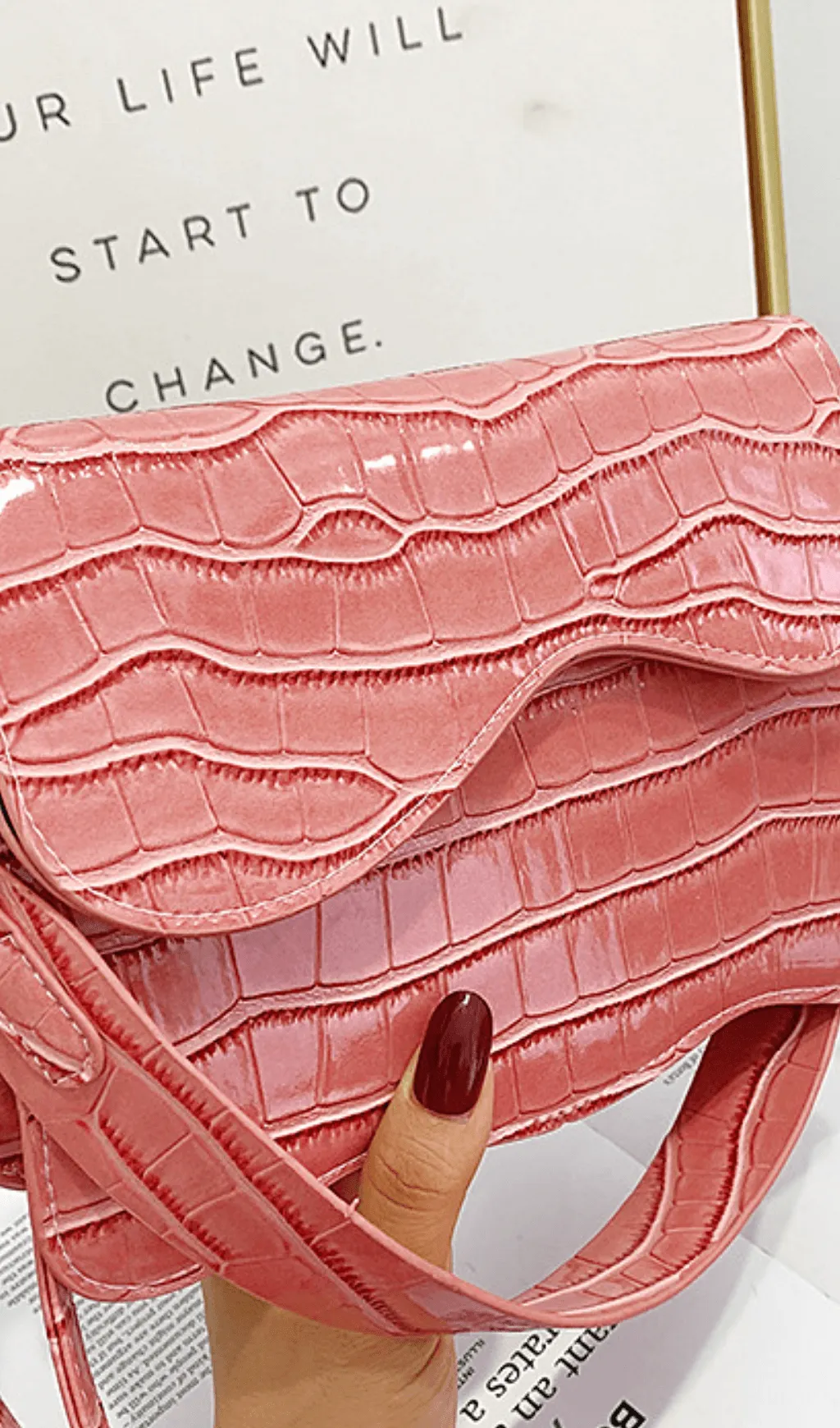 HEADLINE VINTAGE TEXTURE UNDERARM BAG Gloria Lanvin