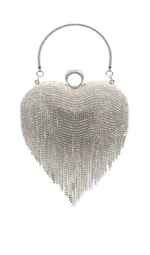 HEART TASSEL DINNER BAG Gloria Lanvin