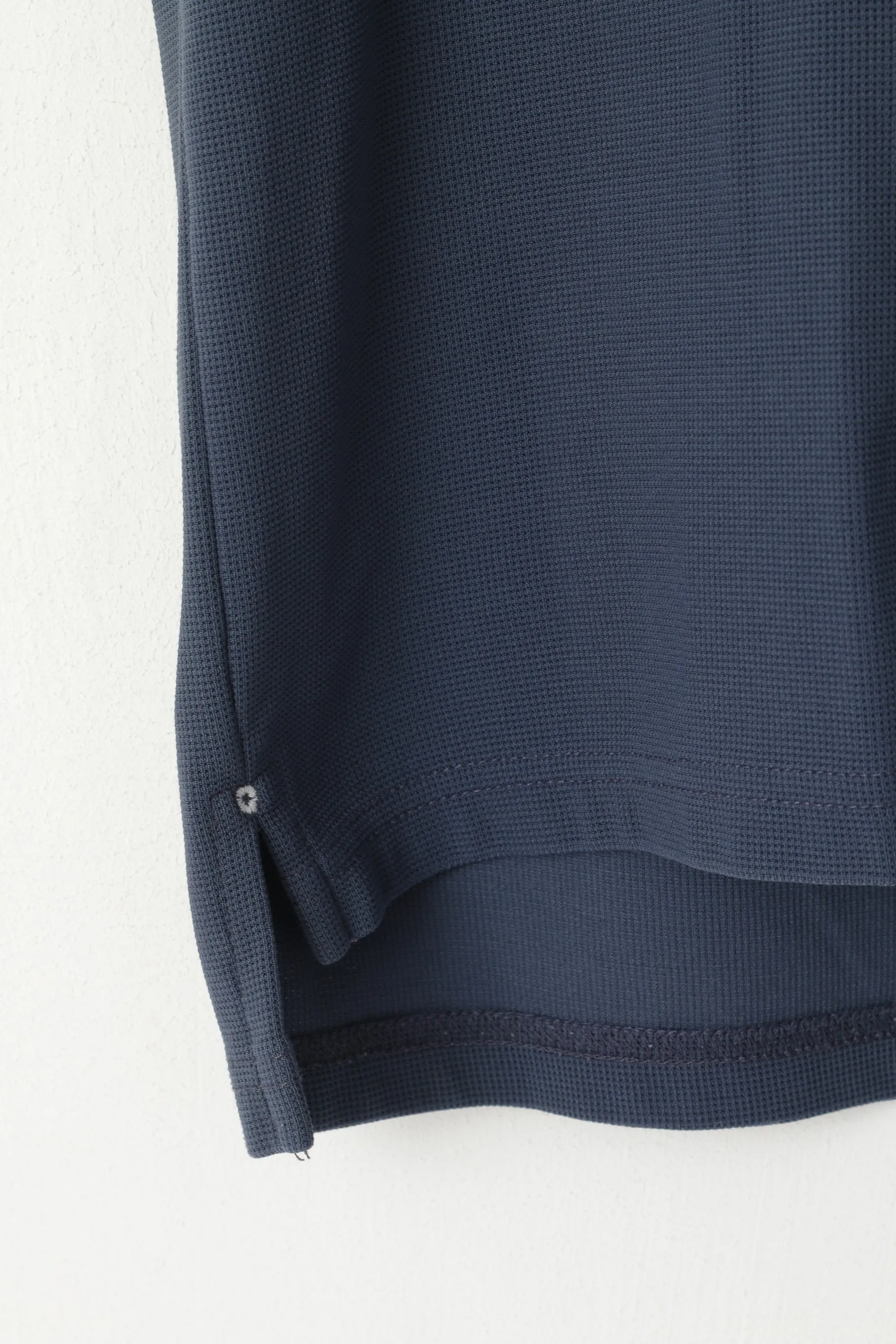 Helly Hansen Men S Polo Shirt Navy Nylon Logo HH Sailing Plain Short Sleeve Top