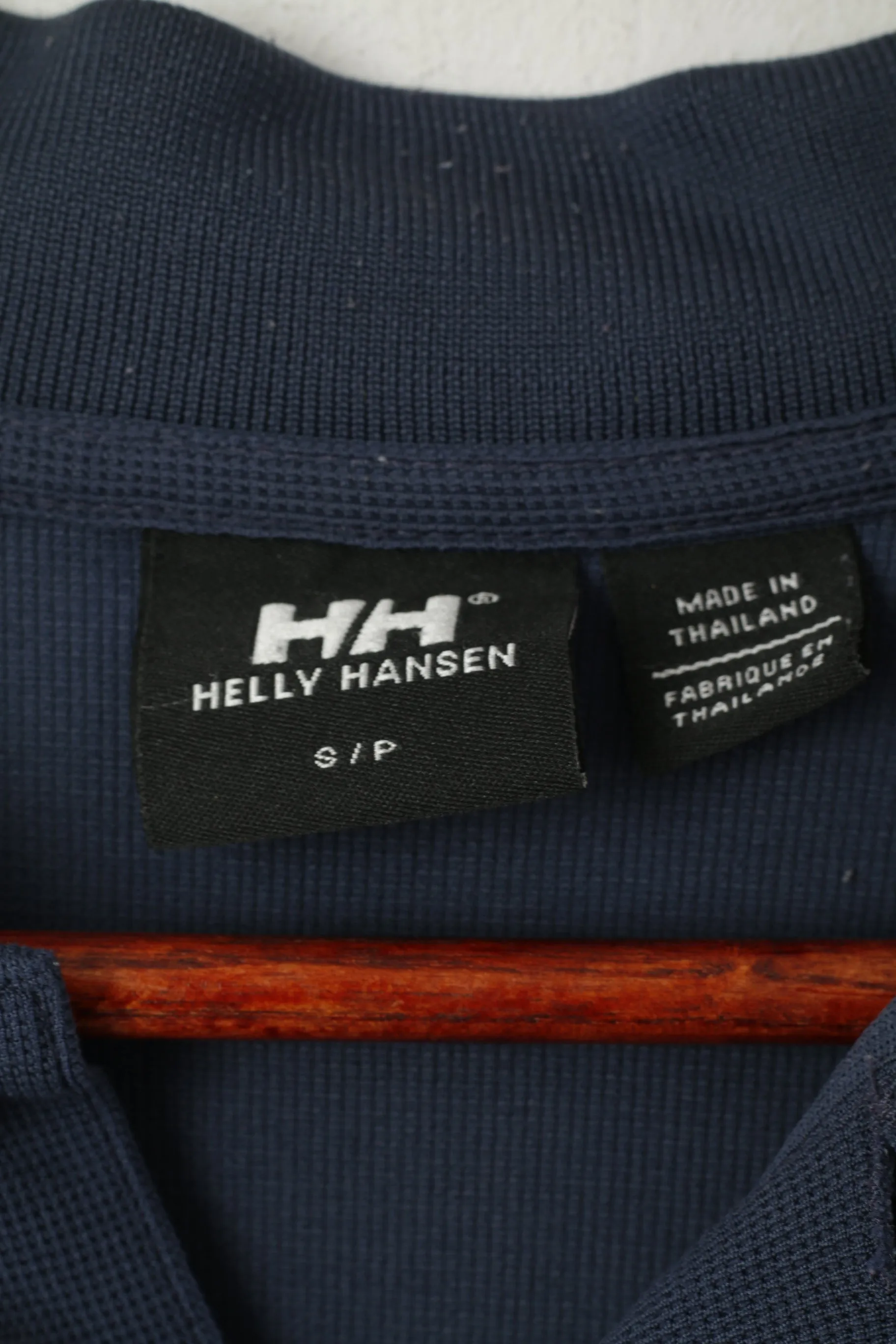 Helly Hansen Men S Polo Shirt Navy Nylon Logo HH Sailing Plain Short Sleeve Top