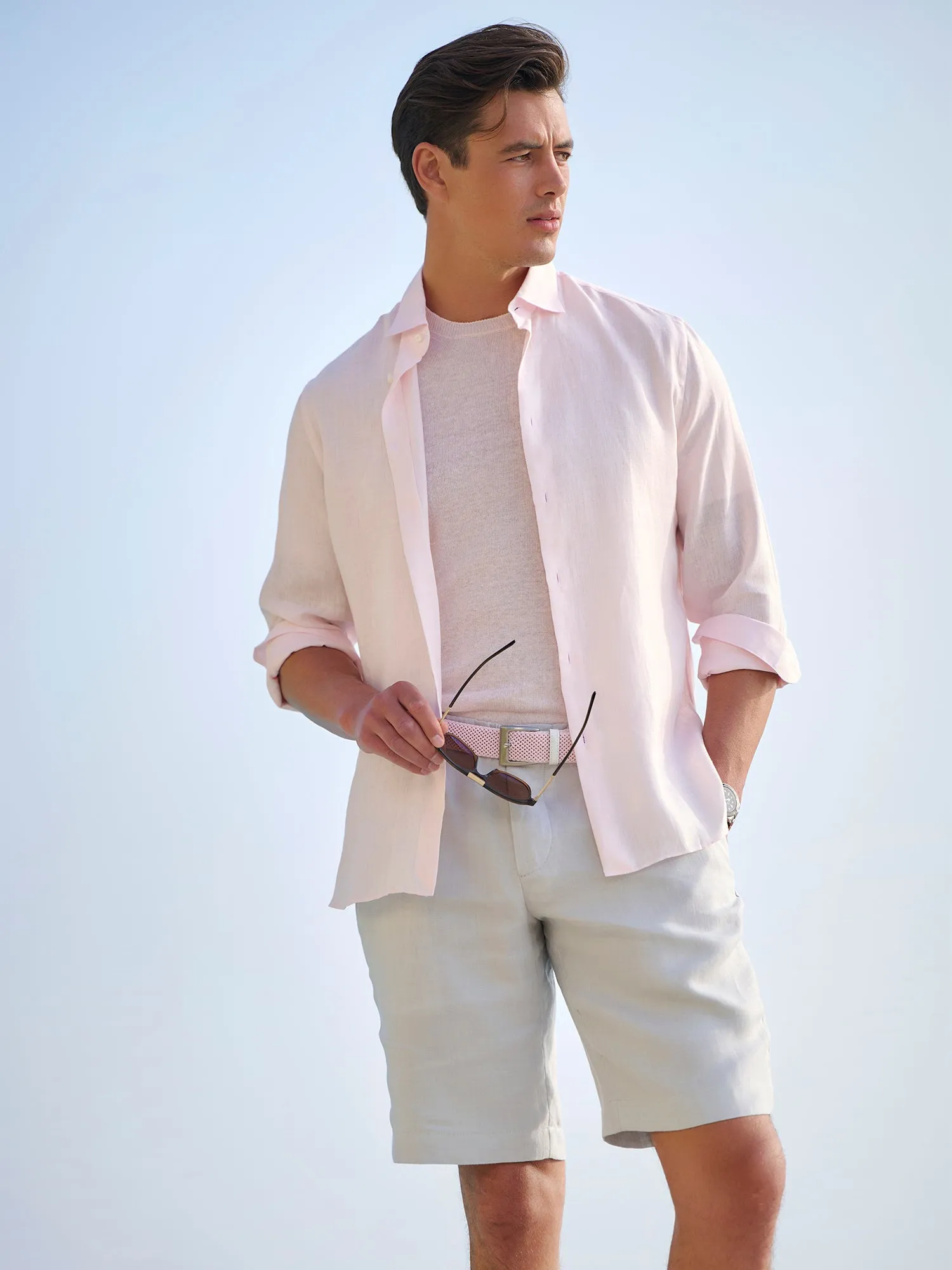 Herringbone Linen Shirt