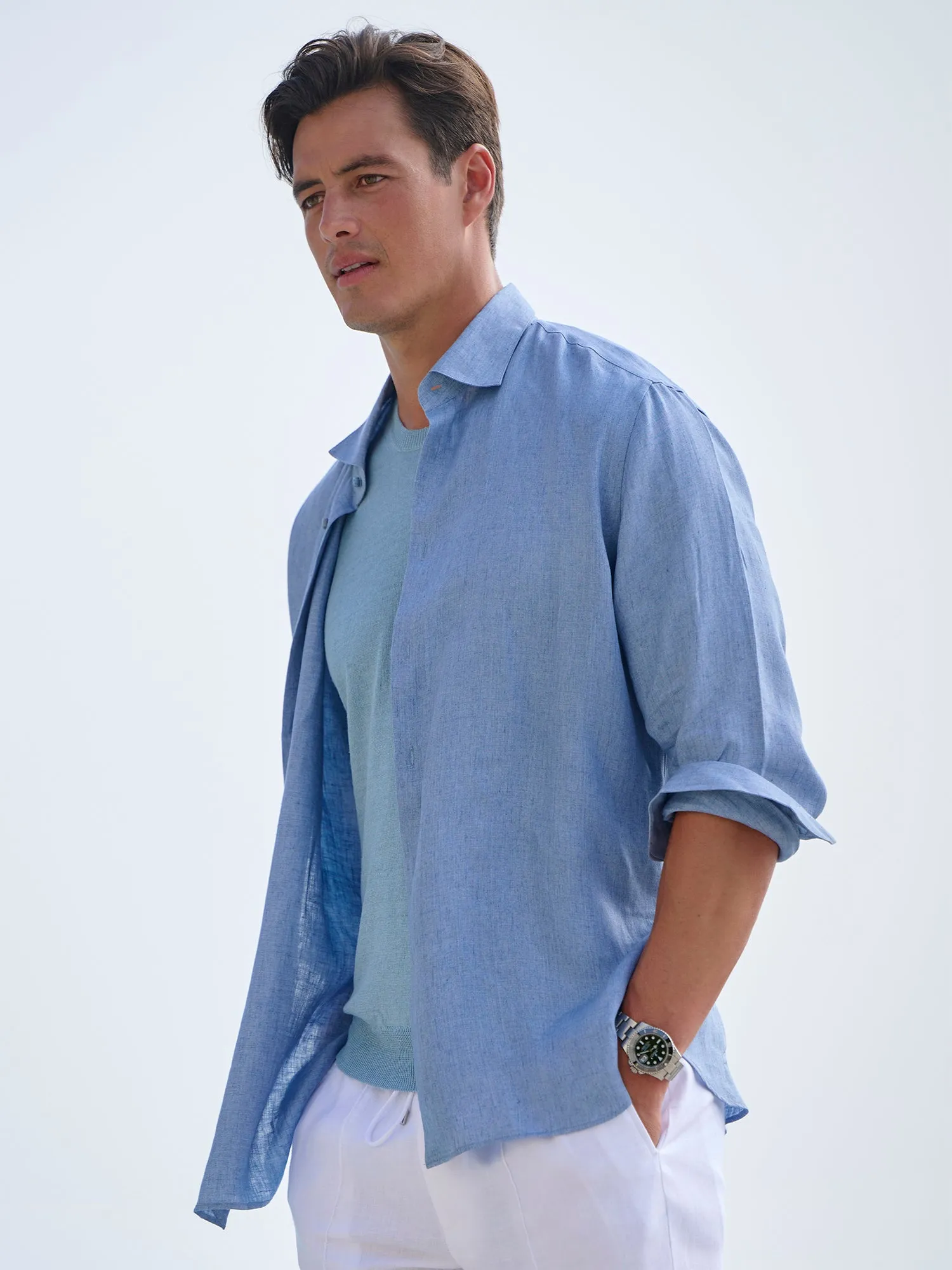 Herringbone Linen Shirt