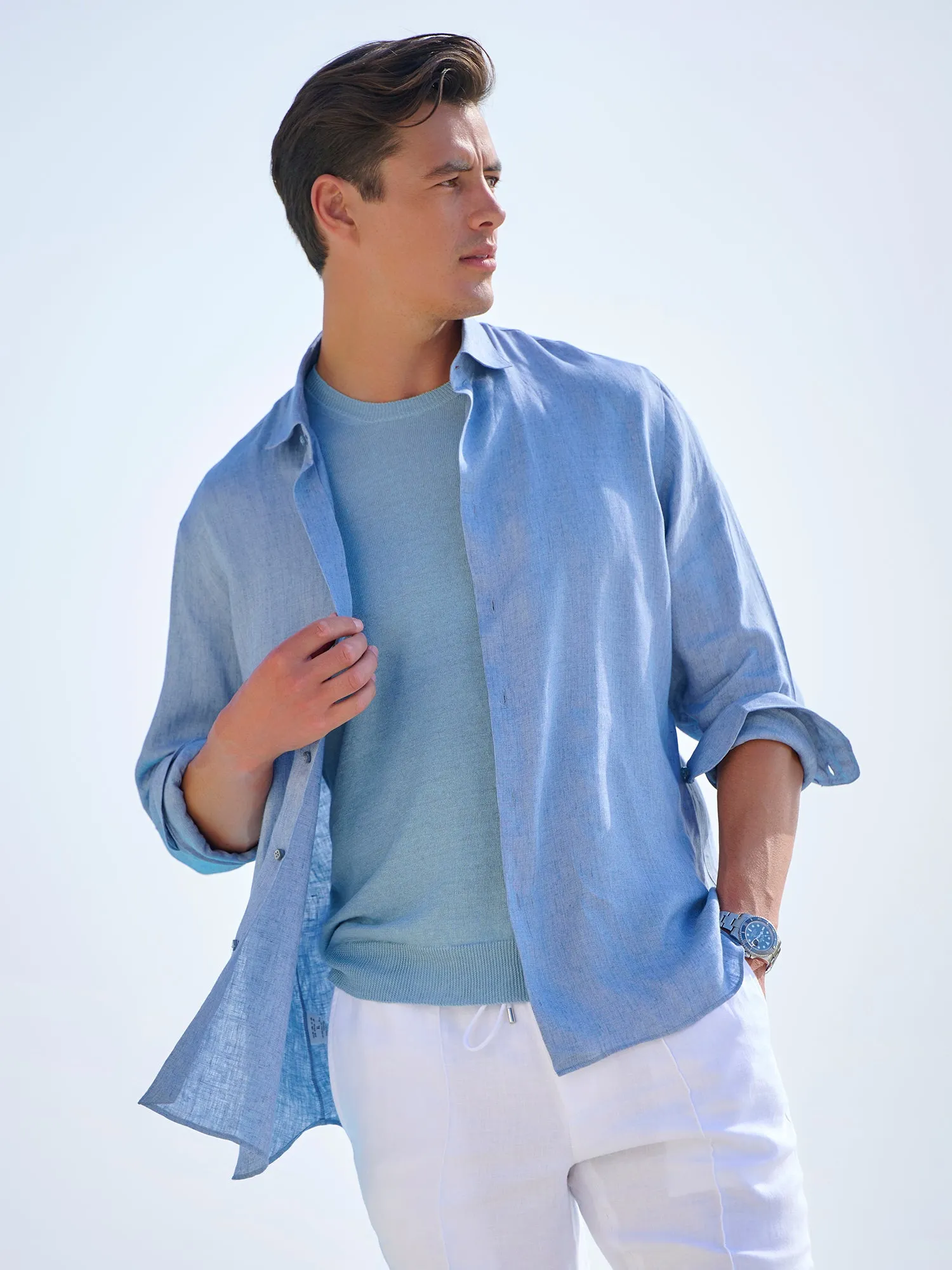 Herringbone Linen Shirt