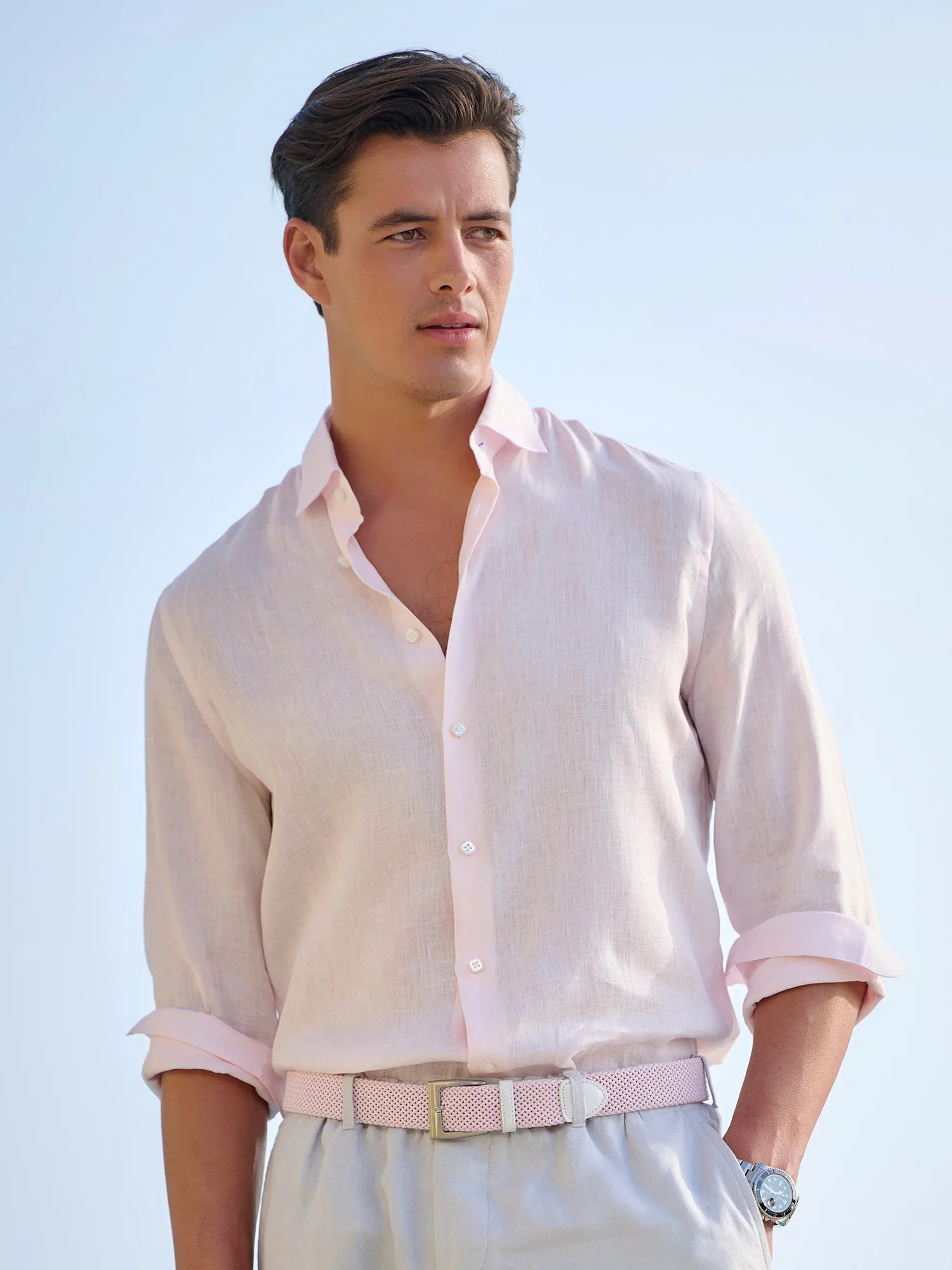 Herringbone Linen Shirt