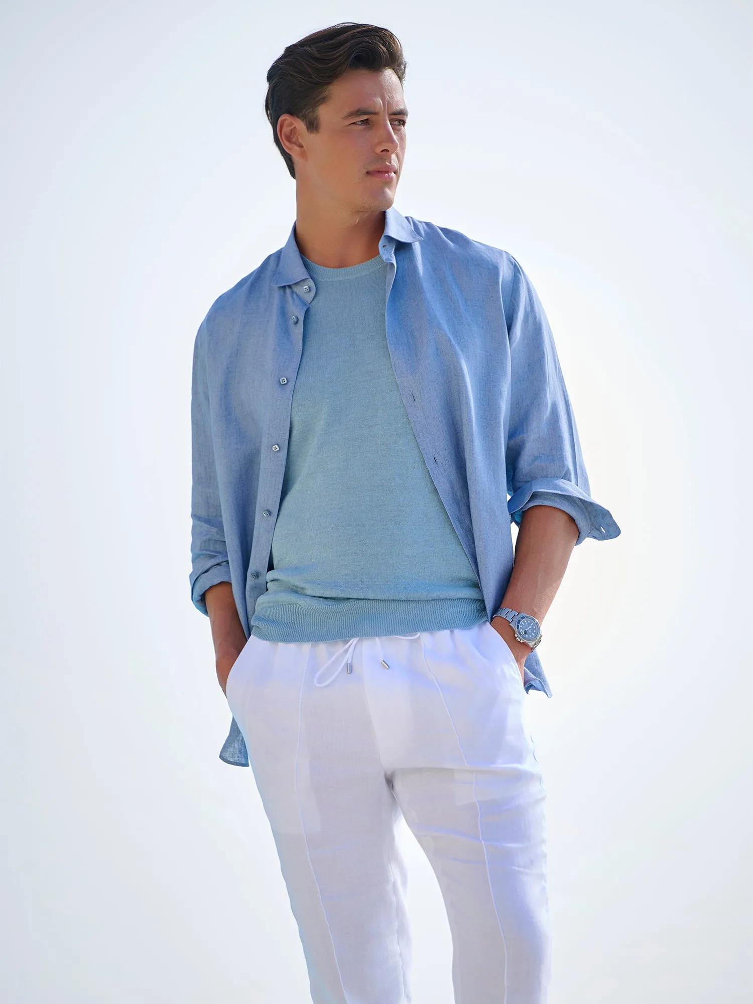 Herringbone Linen Shirt