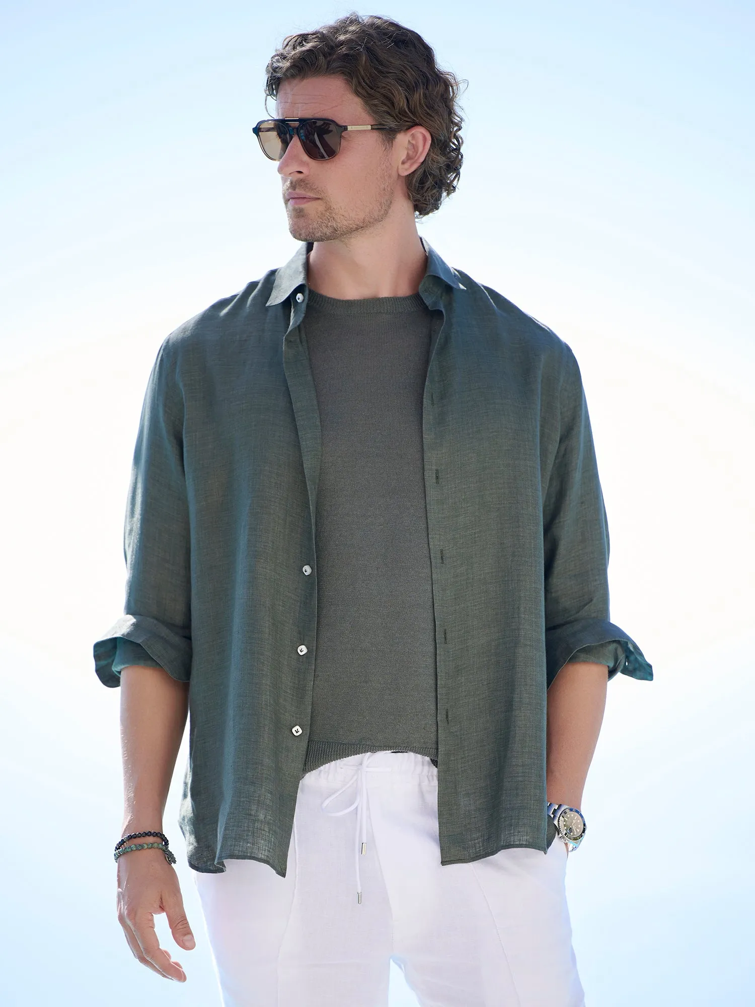 Herringbone Linen Shirt