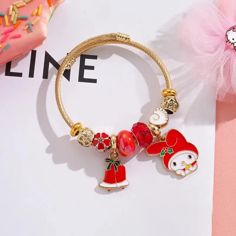 Holiday Bangle Beaded Bracelets