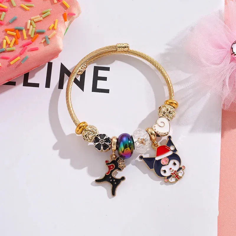 Holiday Bangle Beaded Bracelets