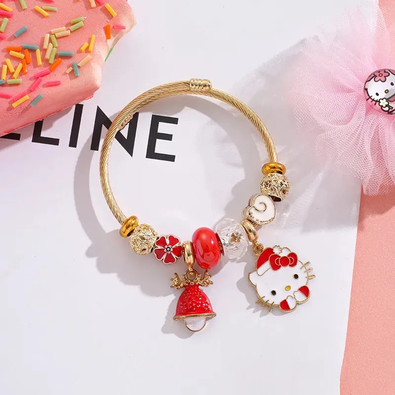 Holiday Bangle Beaded Bracelets