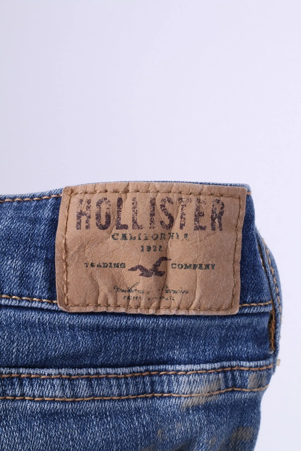 Hollister Women 26 Jeans Trousers Blue Denim Cotton Long Classic Pants