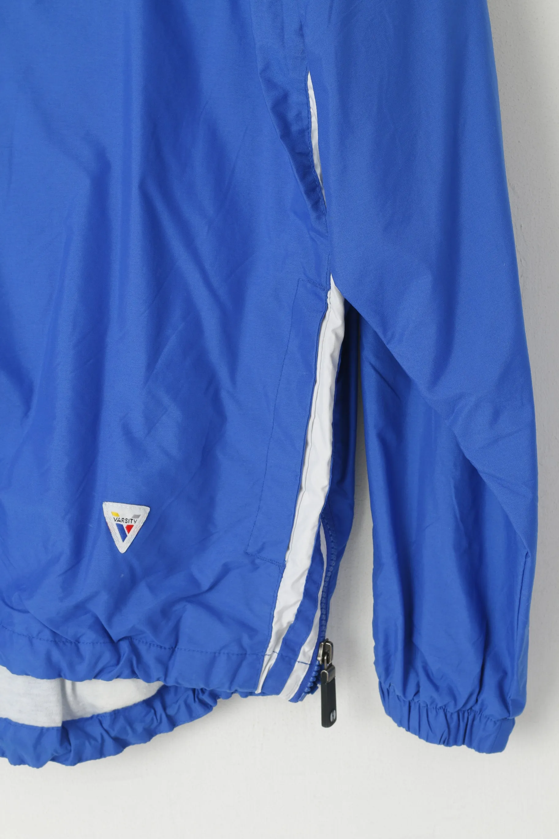 Holloway Varsity Men S Jacket Blue Nylon Barbers Hill Eagles Bomber Waterproof Pullover Top