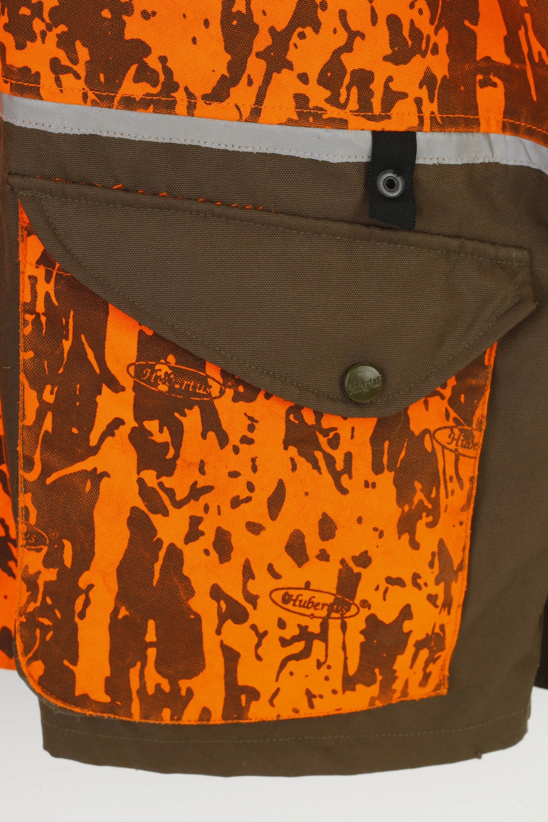 Hubertus Hunting Men 6XL Jacket Orange Waterproof Full Zipper Outwear Pockets Working Clothes Top