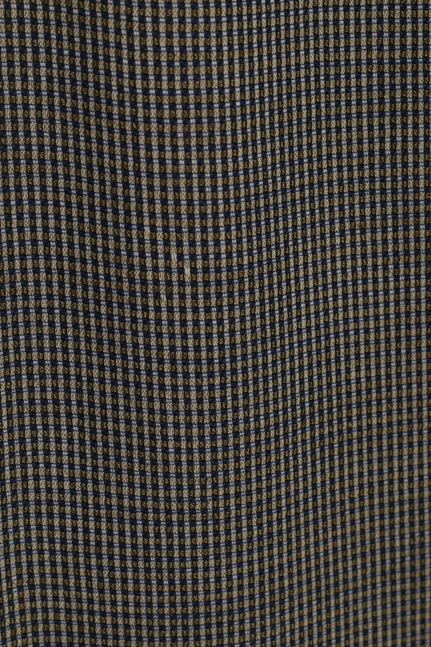 Hugo Boss Men 102 40 Blazer Navy Shiny Check Vintage Virgin Wool Einstein Single Breasted Jacket