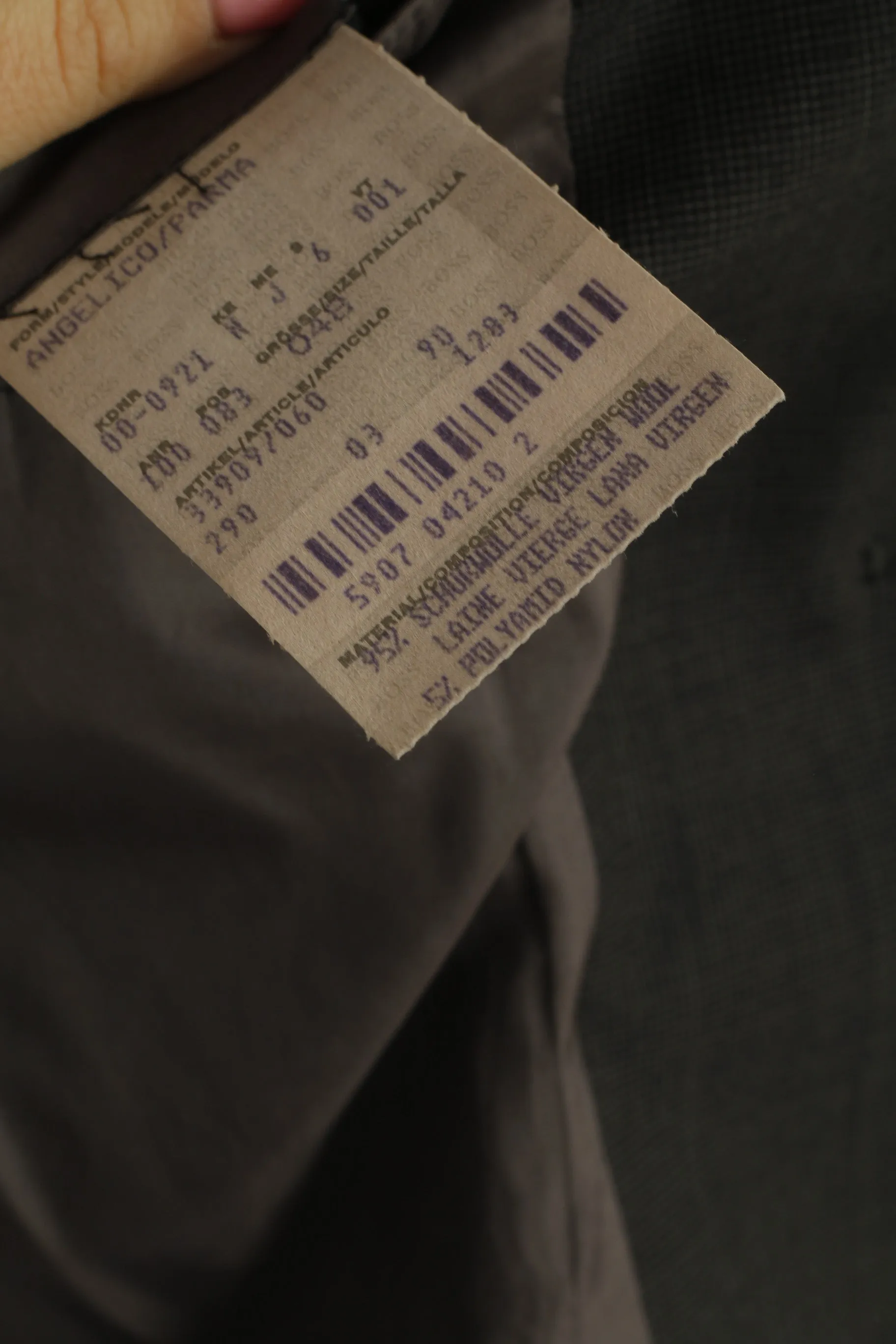 Hugo Boss Men 48 38 Blazer Gray Wool Angelico Parma Single Breasted Jacket