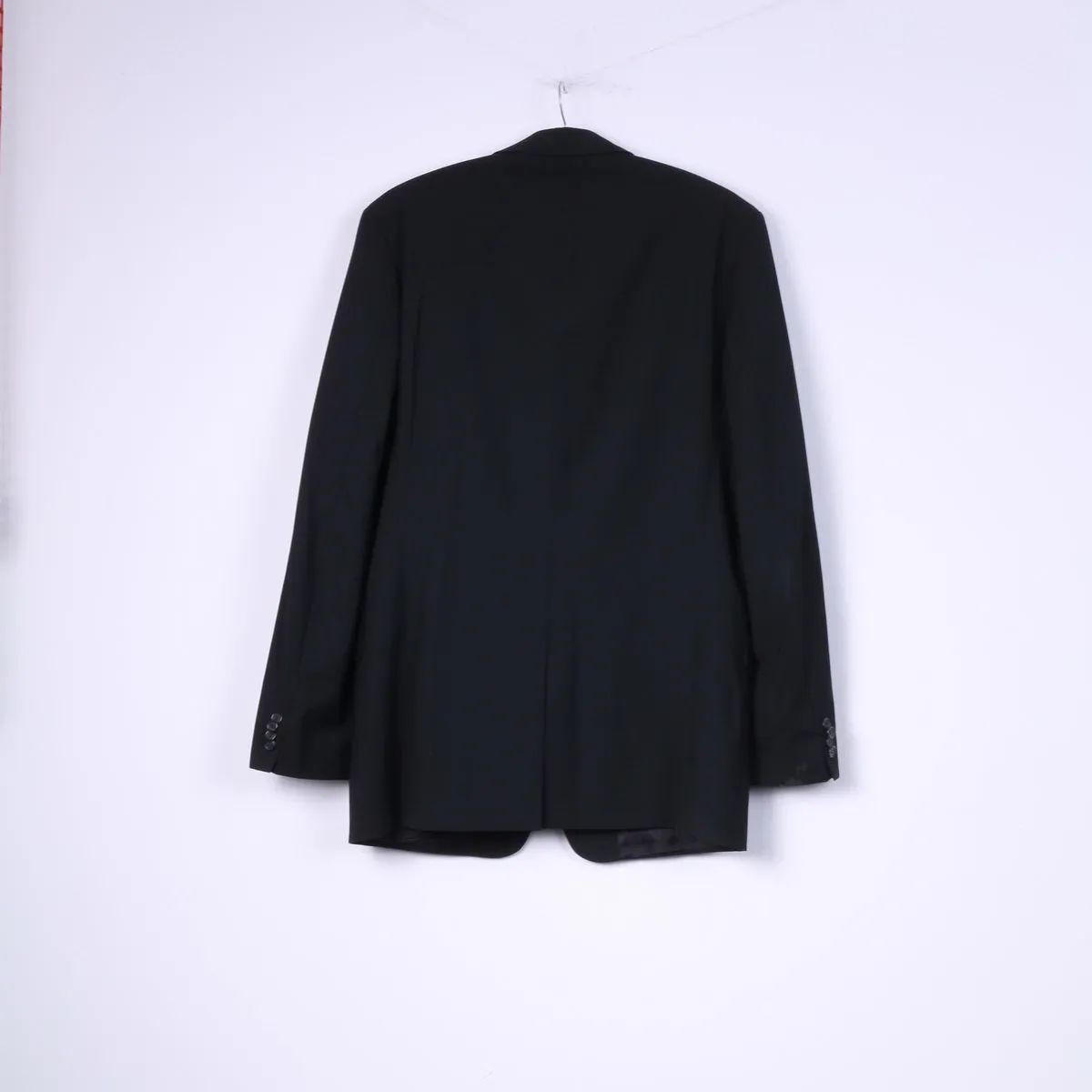 Hugo Boss Men 98 40 Blazer Navy Vintage Wool Single Breasted Navy Albo Hago Jacket