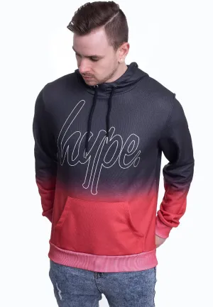 HYPE. - Fade Script Black/Red - Hoodie