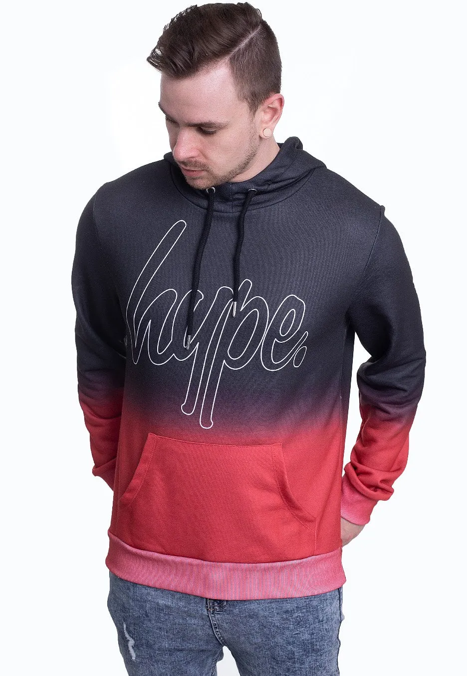 HYPE. - Fade Script Black/Red - Hoodie