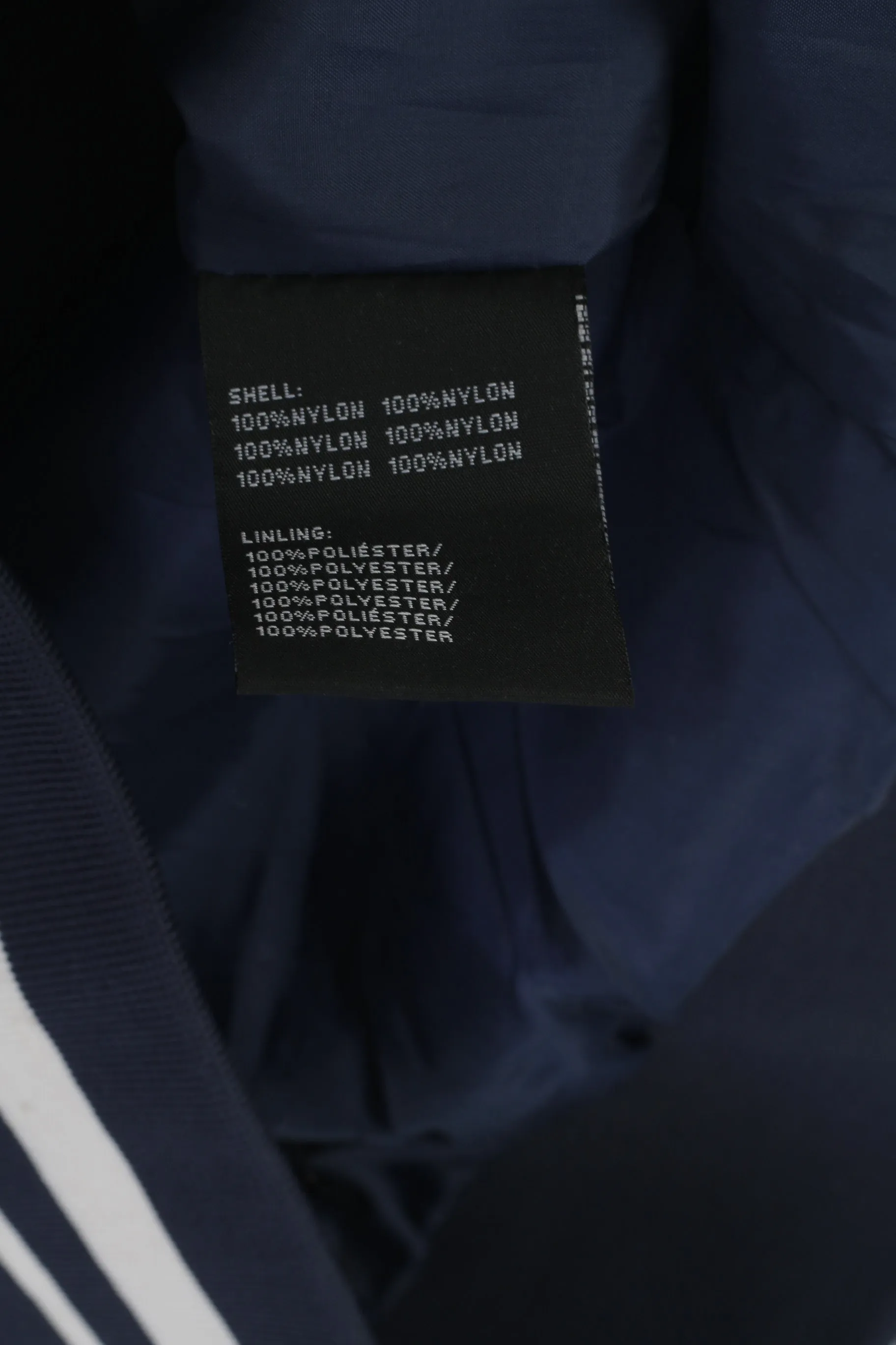 Il Sole Men XL (L) Jacket Navy Nylon Gold Forza Italia Zip Up Lightweight Top
