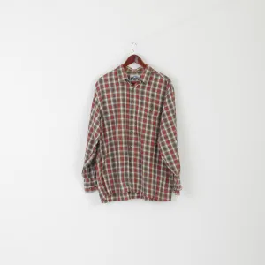 Imperial Men 43 2XL Casual Shirt Red Check Canadian Style Rocky Muntain Vintage Top