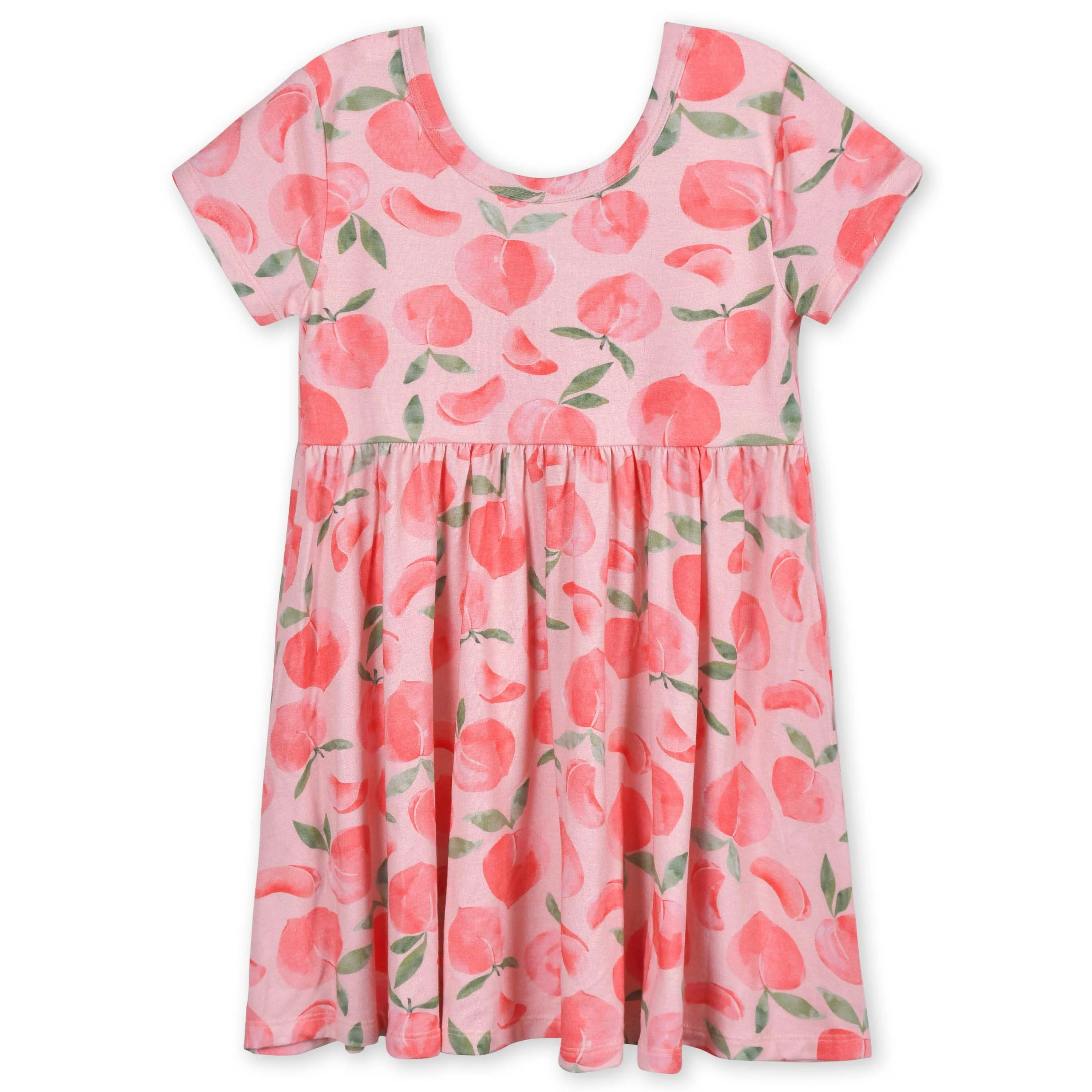 Infant & Toddler Girls Just Peachy Buttery Soft Viscose Made from Eucalyptus Twirl Dress Gerber Childrenswea
