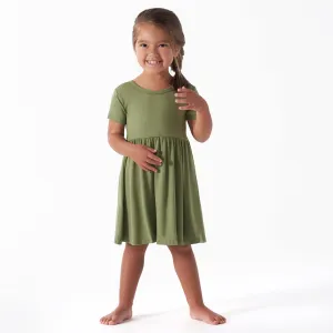 Infant & Toddler Girls Moss Buttery Soft Viscose Made from Eucalyptus Twirl Dress Gerber Childrenswea