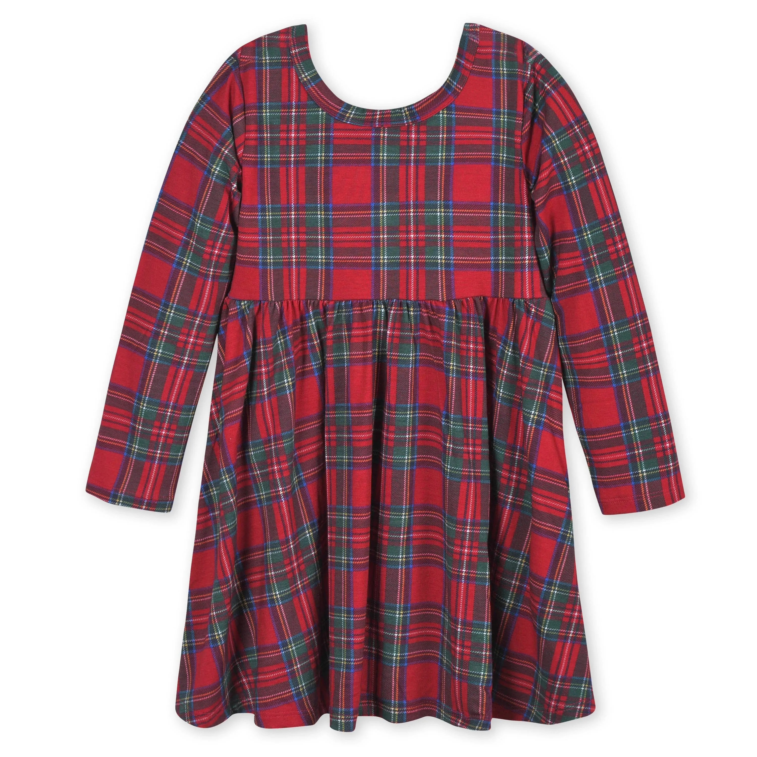 Infant & Toddler Girls Plaid About You Buttery Soft Viscose Made from Eucalyptus Holiday Twirl Dress Gerber Childrenswea