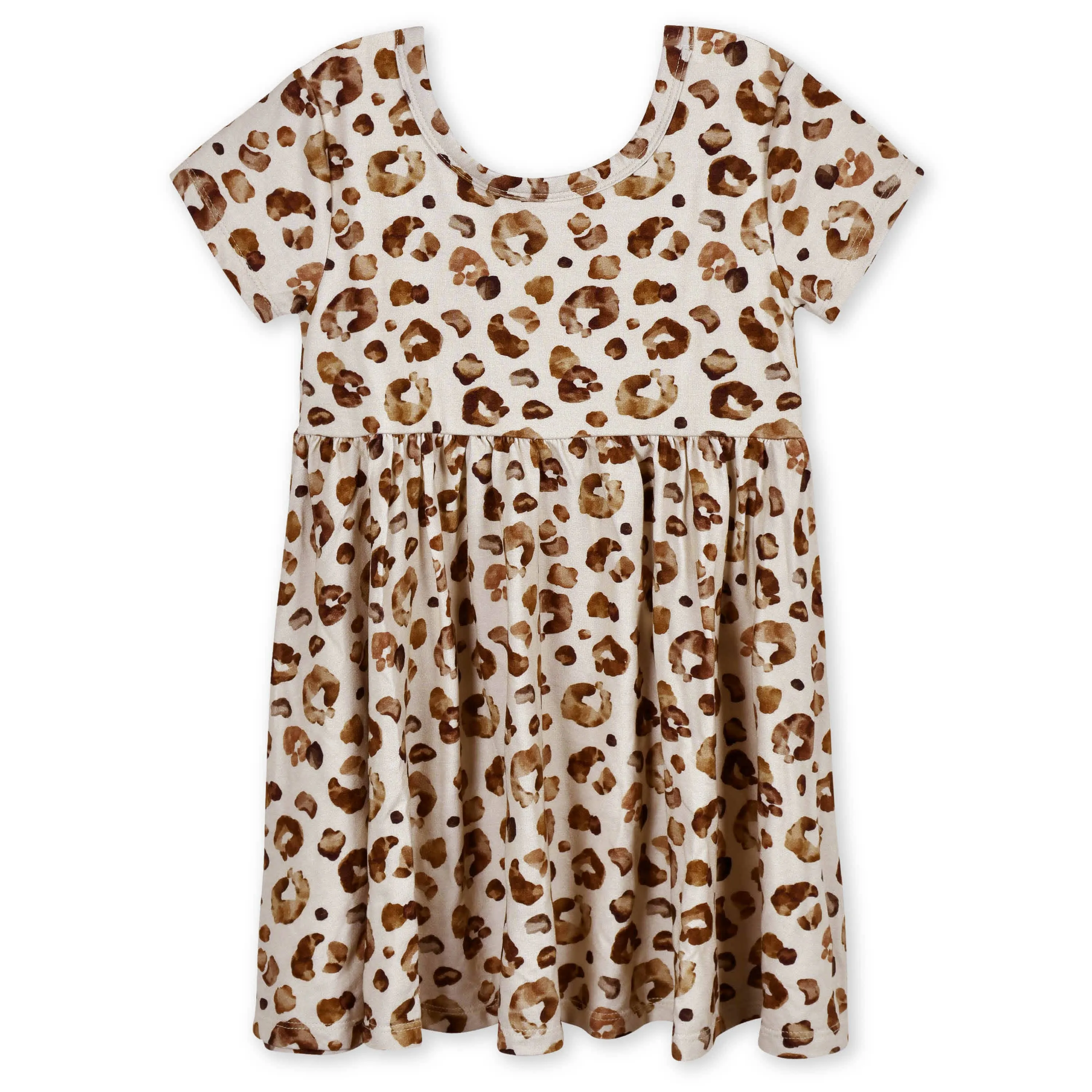 Infant & Toddler Girls Spotted Leopard Buttery Soft Viscose Made from Eucalyptus Twirl Dress Gerber Childrenswea