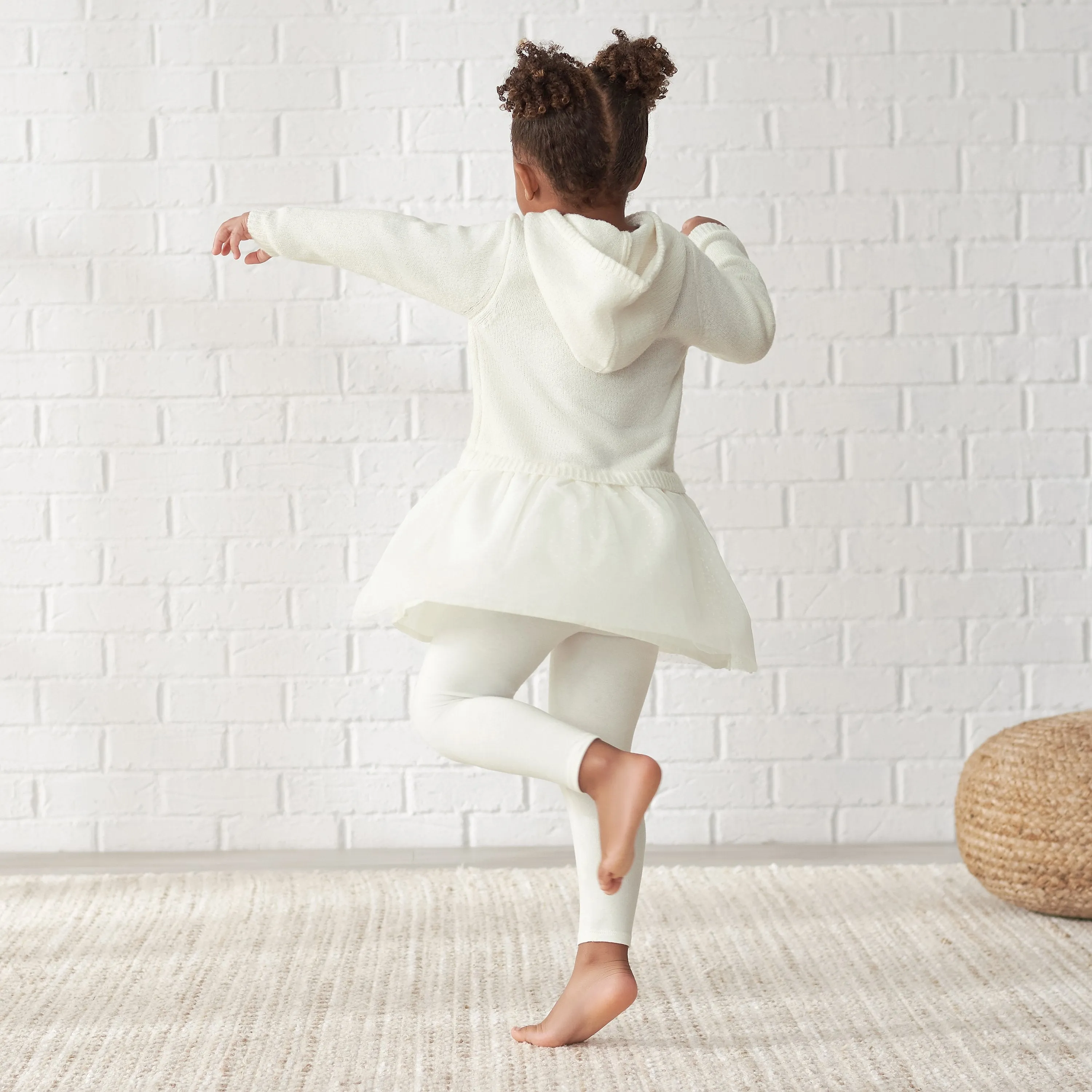 Infant & Toddler Girls White Sweater Dress With Tulle Skirt Gerber Childrenswea