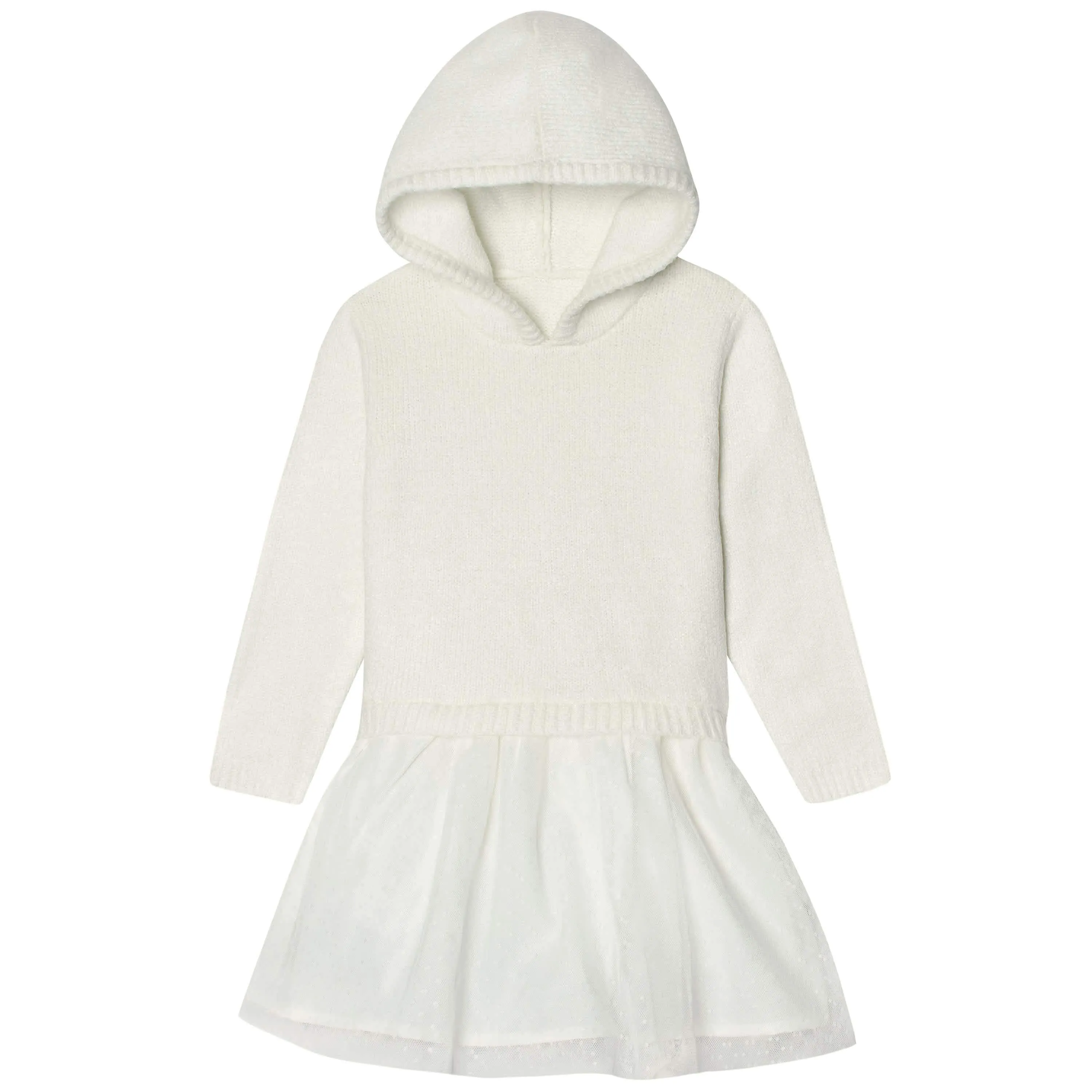 Infant & Toddler Girls White Sweater Dress With Tulle Skirt Gerber Childrenswea