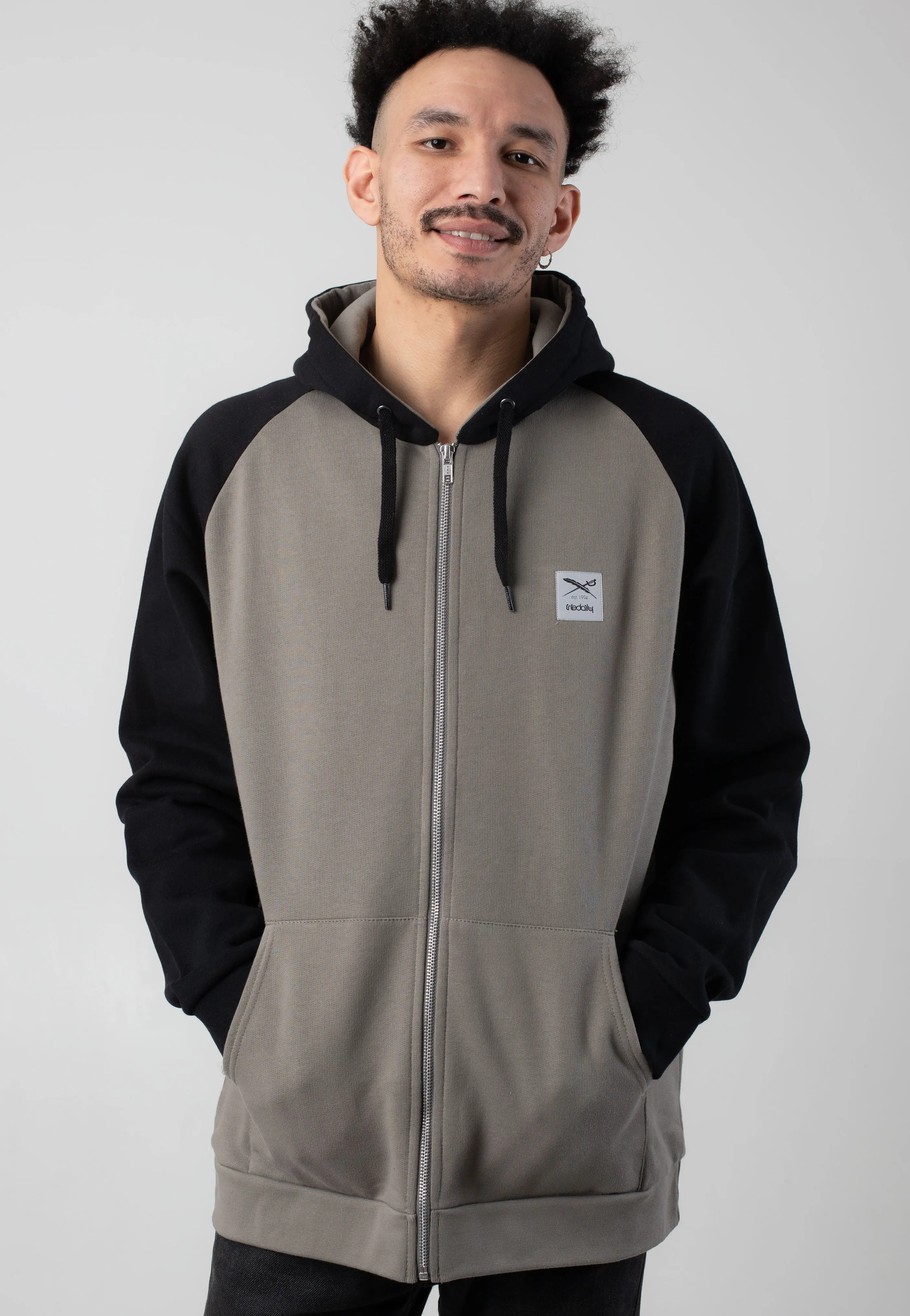 Iriedaily - De College 2 Zip Smokey Olive - Hoodie