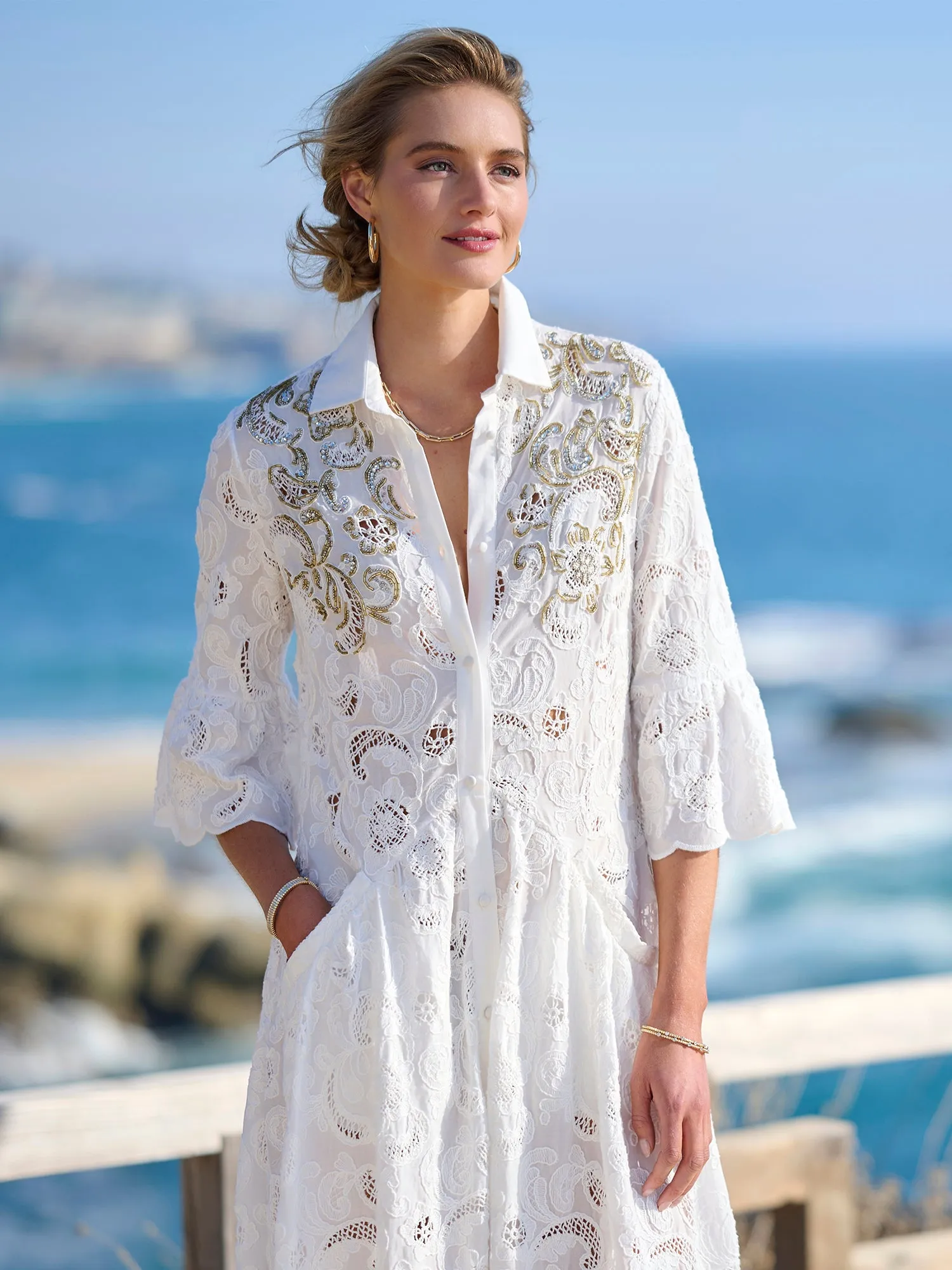 Iris Eyelet Embroidered Dress