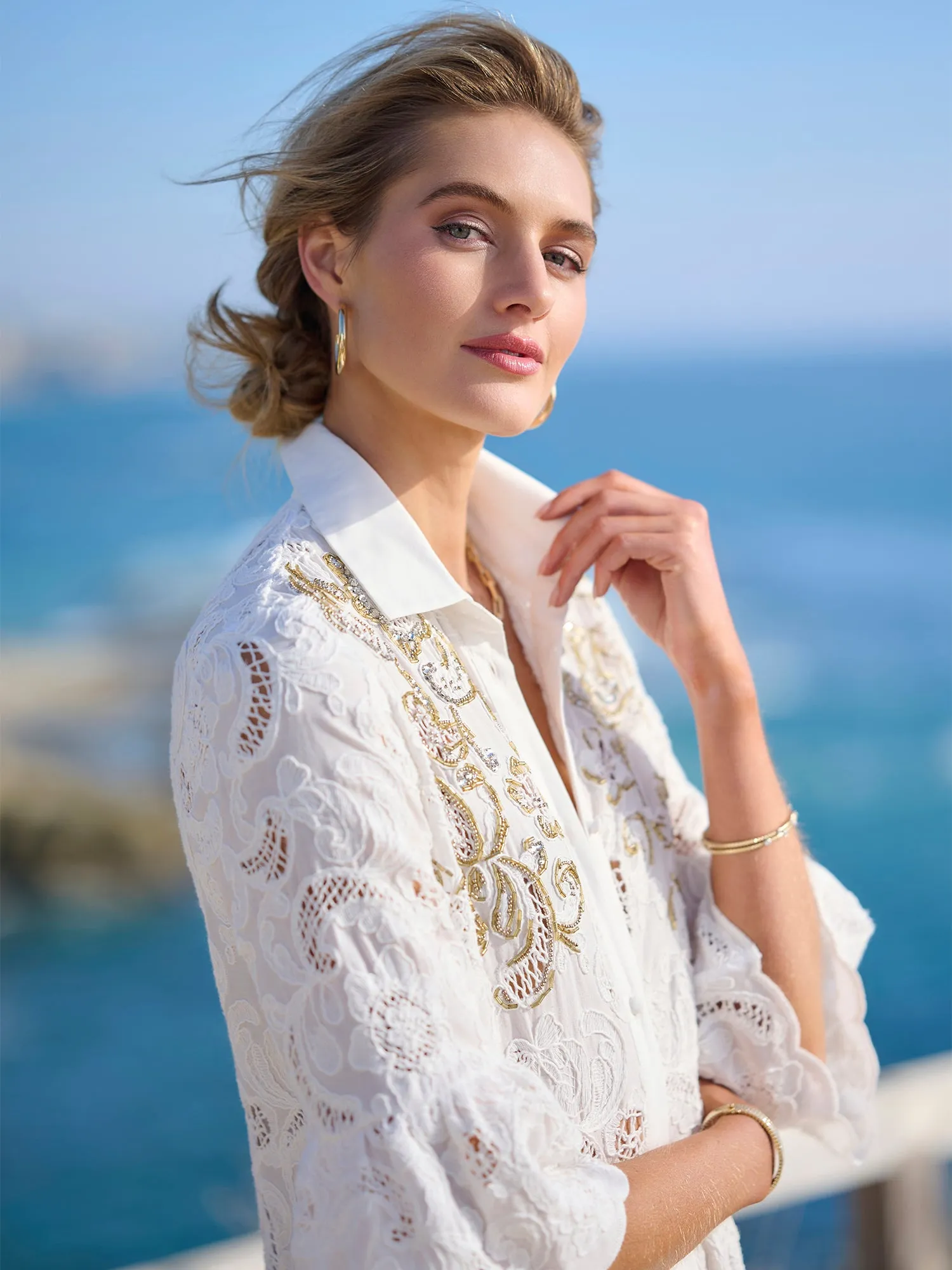 Iris Eyelet Embroidered Dress