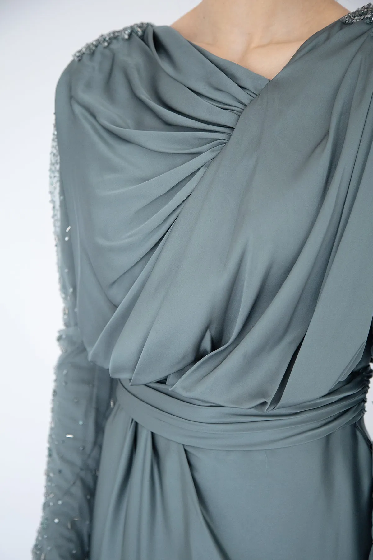 Isabella Beaded Gown Stone by HSH