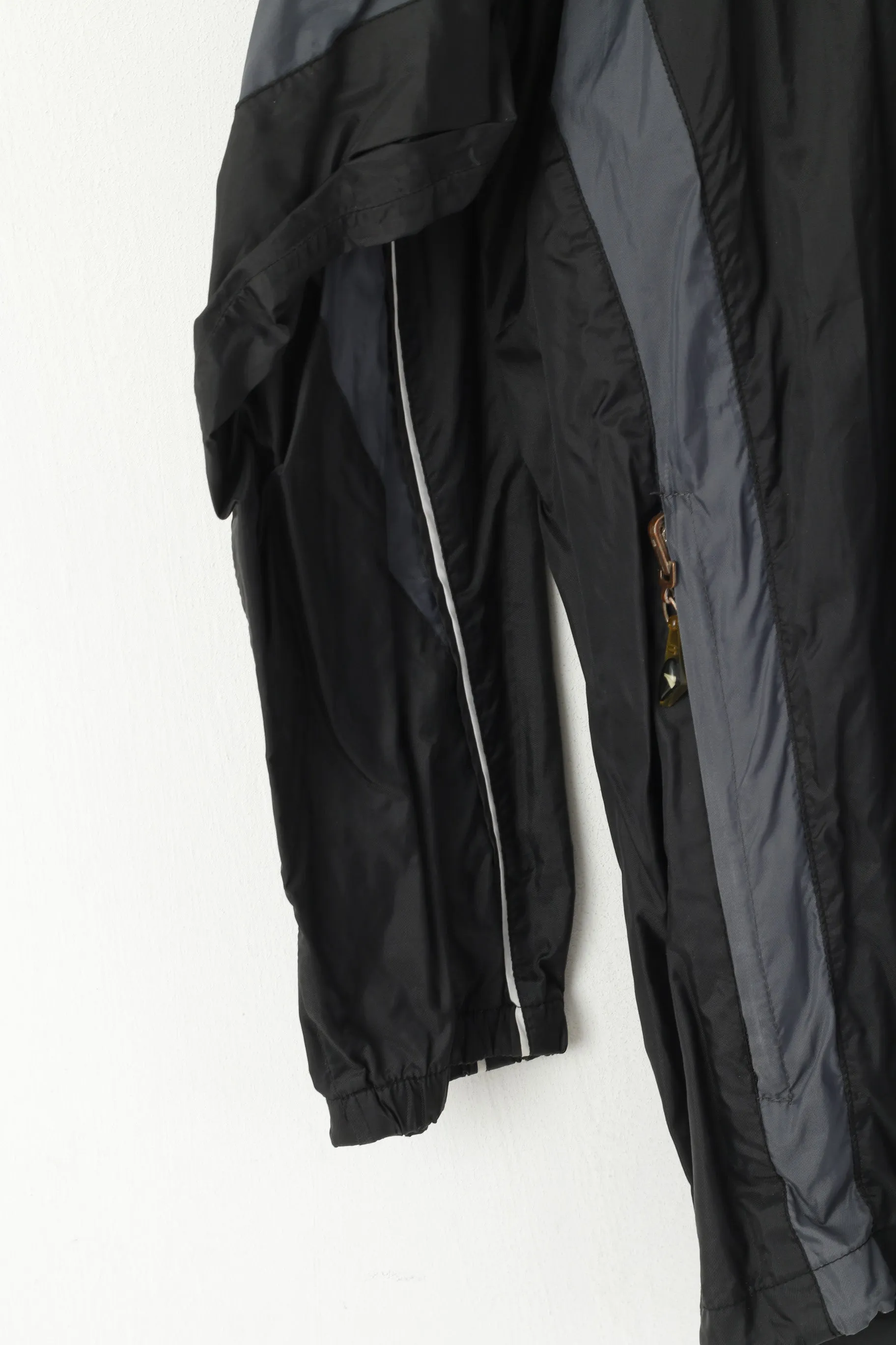 Jako Men M Jacket Black PFSV Nordstadt Black Nylon Waterproof Sport Full Zip Top