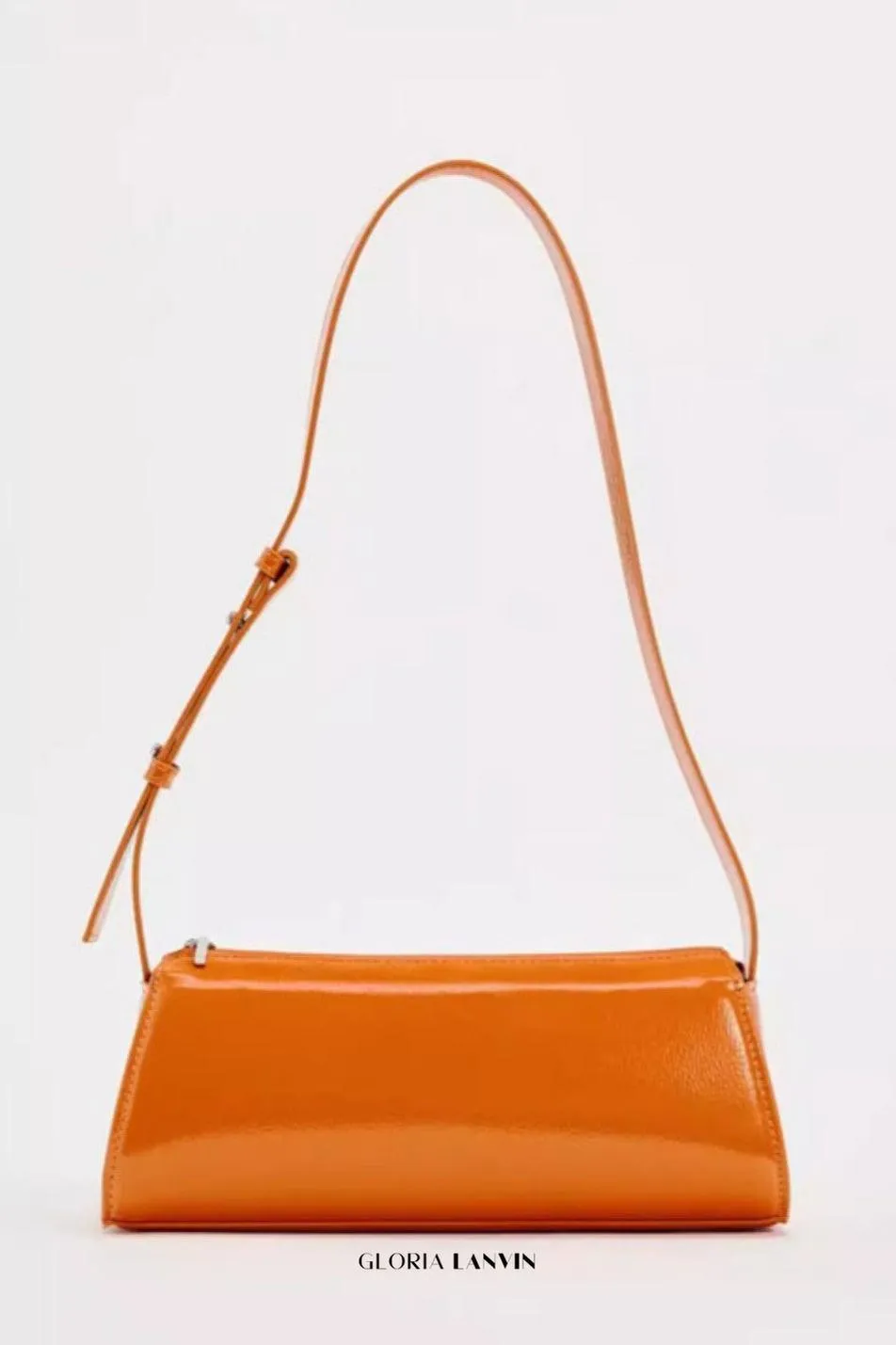Jamie Mirror Leather Baguette Bag Gloria Lanvin