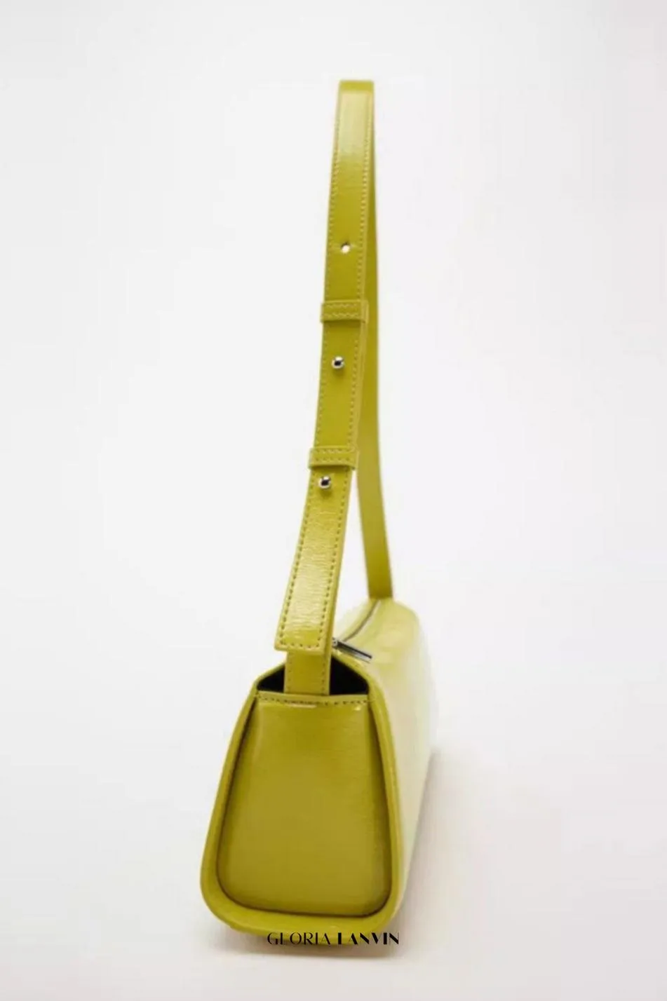 Jamie Mirror Leather Baguette Bag Gloria Lanvin