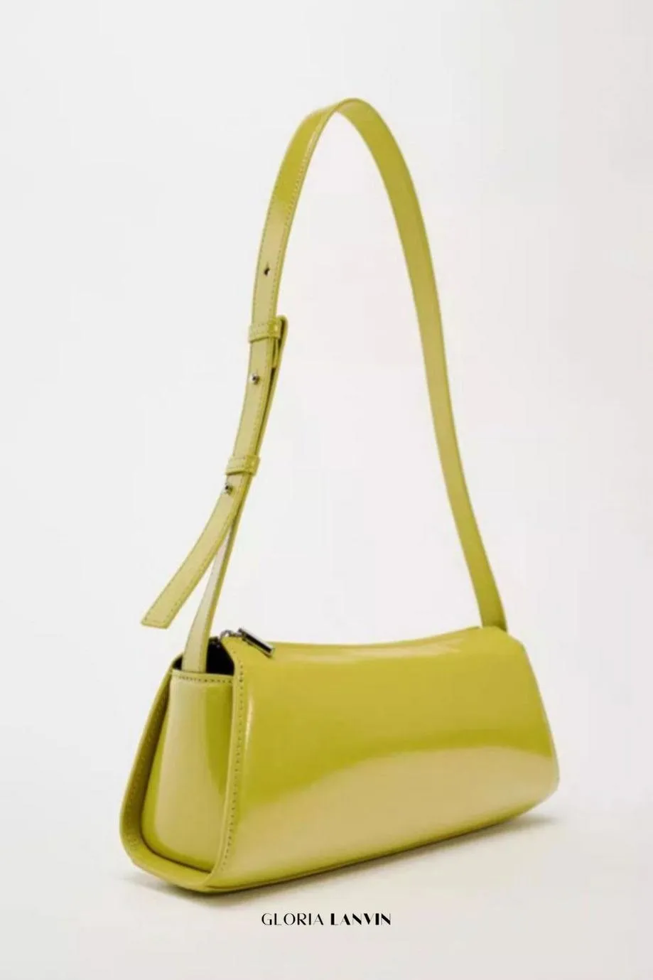 Jamie Mirror Leather Baguette Bag Gloria Lanvin