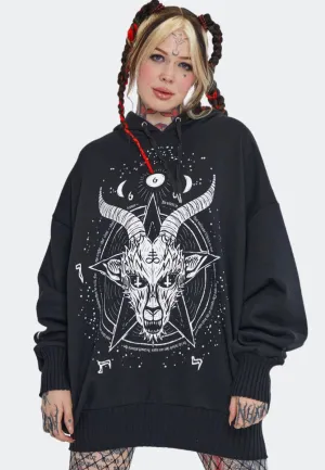 Jawbreaker - Baphomet Printed Oversized Black - Hoodie