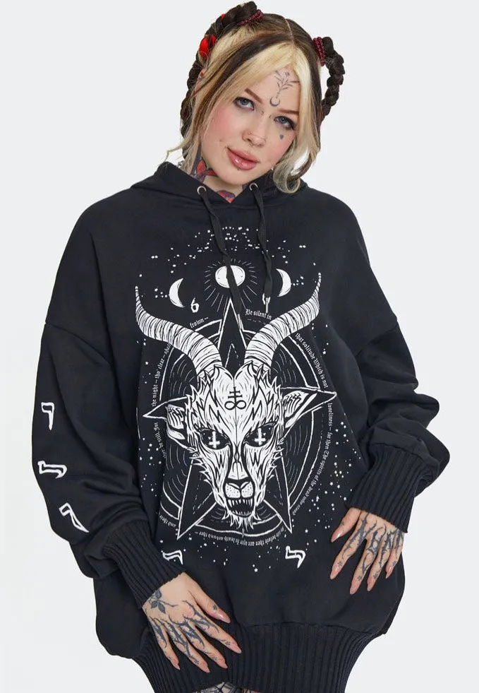 Jawbreaker - Baphomet Printed Oversized Black - Hoodie