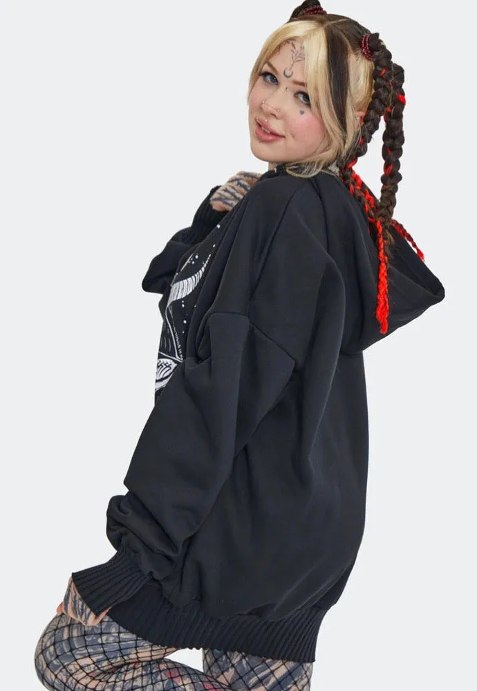 Jawbreaker - Baphomet Printed Oversized Black - Hoodie